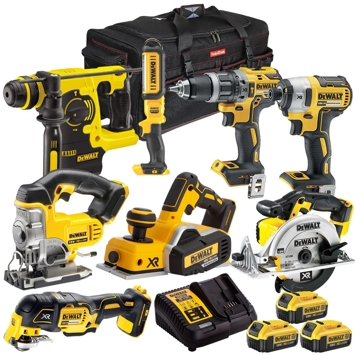 Dewalt 18V 8 Piece Power Tool Kit With 3 X 4.0Ah Battery & Charger Dew-Kit-3 1