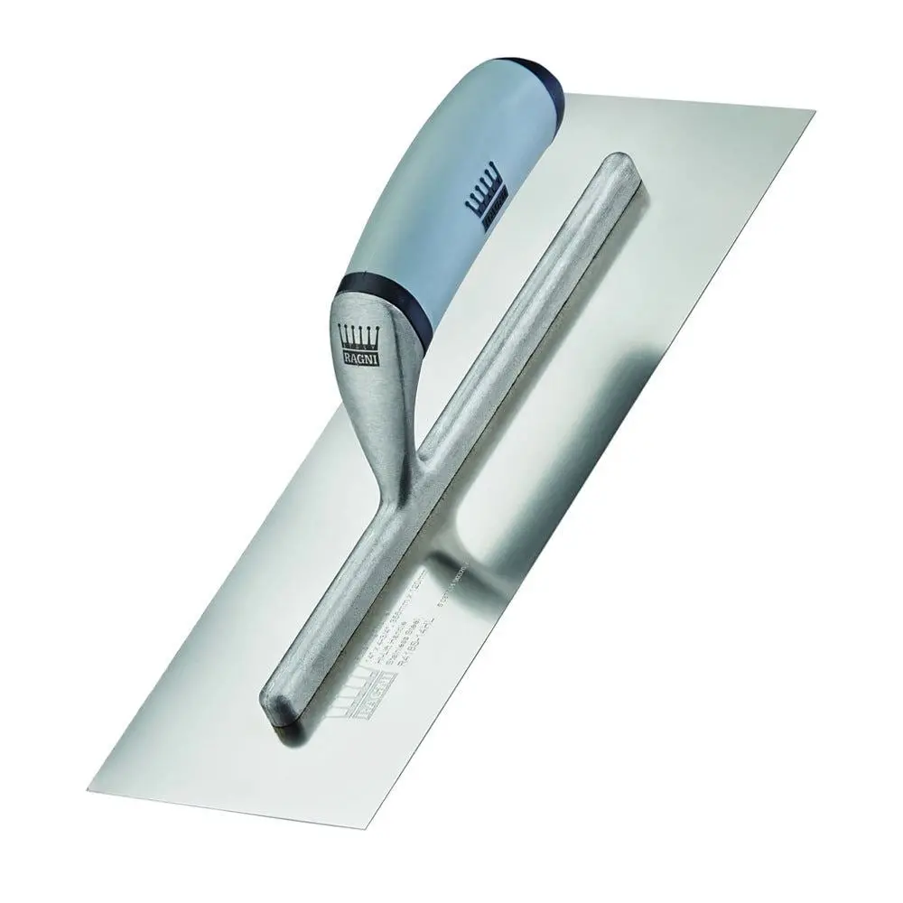 Ragni R418s-14Hl 14" Stainless Steel Finishing Trowel With High Lift Soft Grip Handle 1