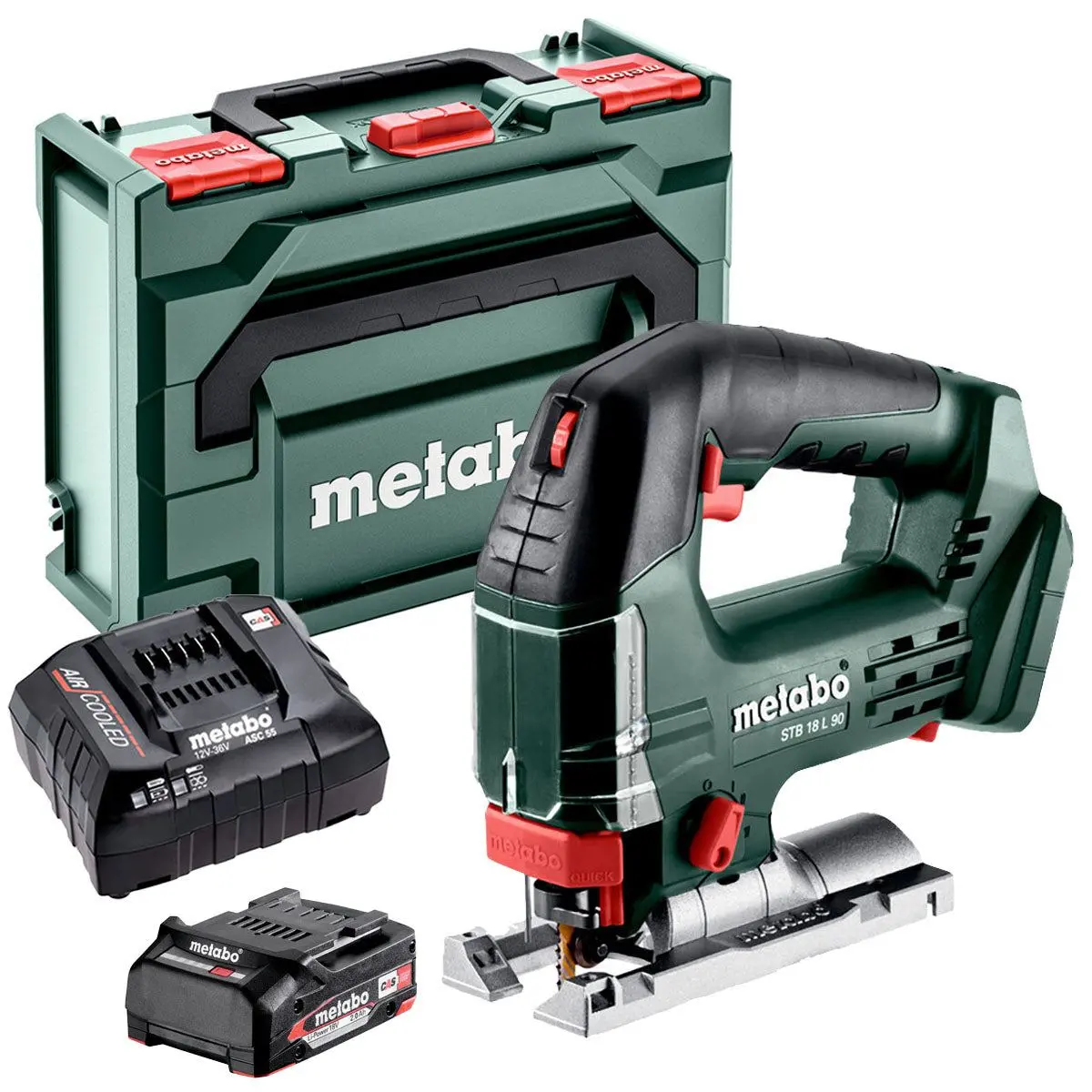 Metabo Stb 18 L 90 18V Bow Handle Jigsaw With 1 X 2.0Ah Battery Charger & Metabox 1