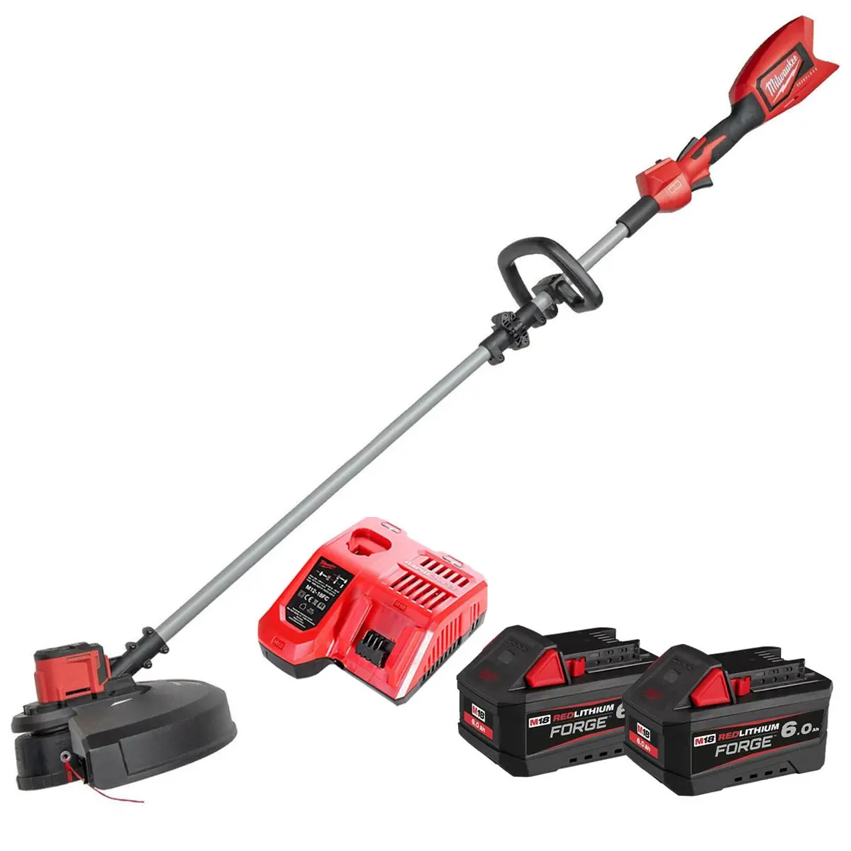 Milwaukee M18bllt-0 18V Brushless Line Trimmer With 2 X 6.0Ah Battery & Charger 1
