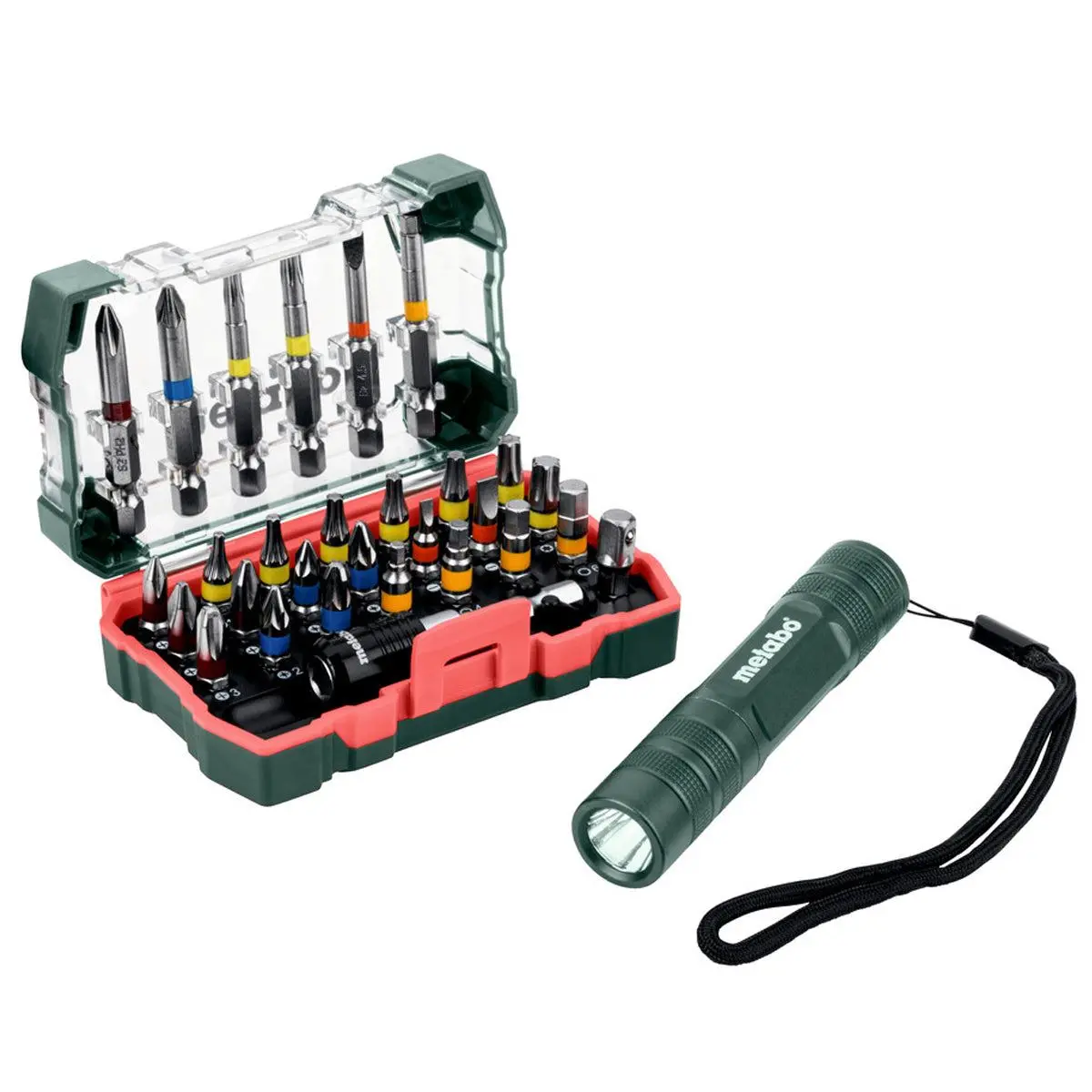 Metabo Bit Box Sp 29 Piece Screwdriver Bit Set With Mini Flash Light 626721000 1