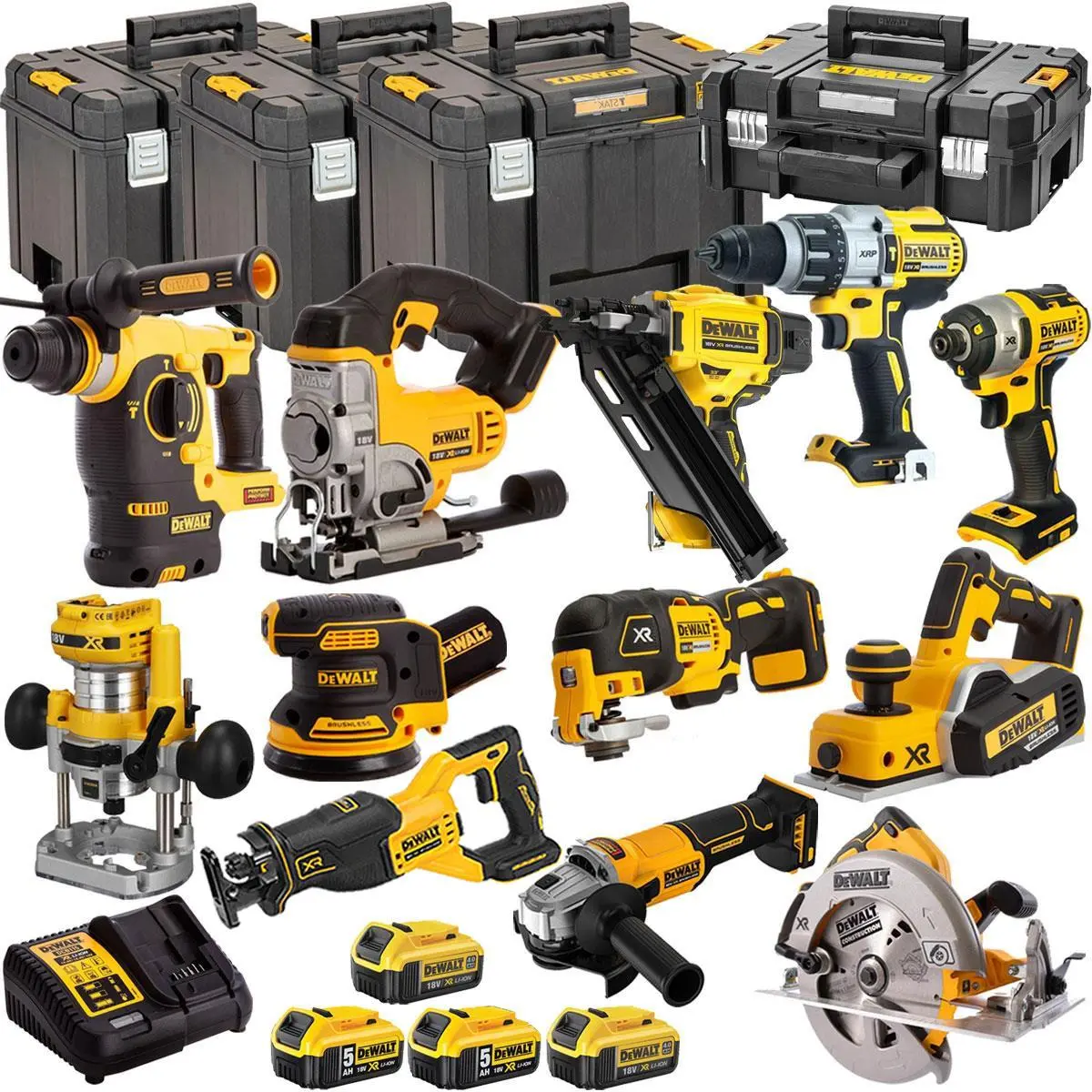 Dewalt 18V 12 Piece Combo Kit With 4 X Batteries & Charger T4tkit-1331 1