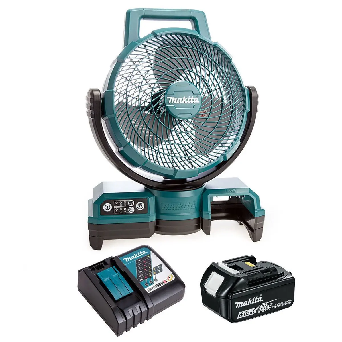 Makita Dcf203z 18V Lxt Cordless Portable Fan With 1 X 6.0Ah Battery & Charger 1