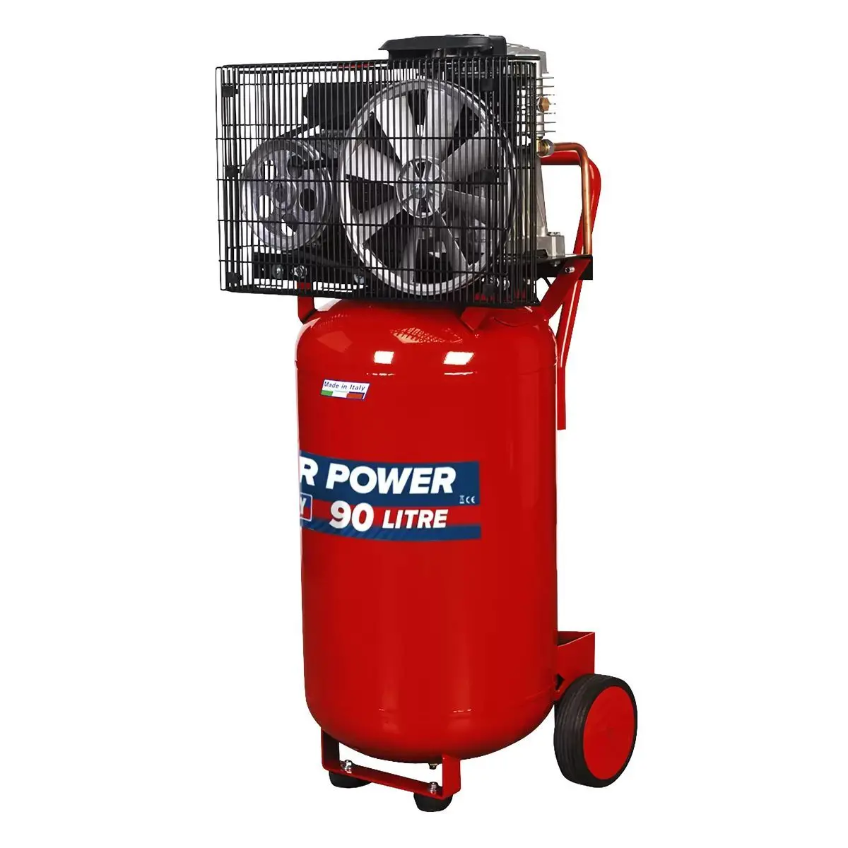 Sealey Sac1903b 90Ltr Vertical Belt Drive Compressor 230V/13A 1