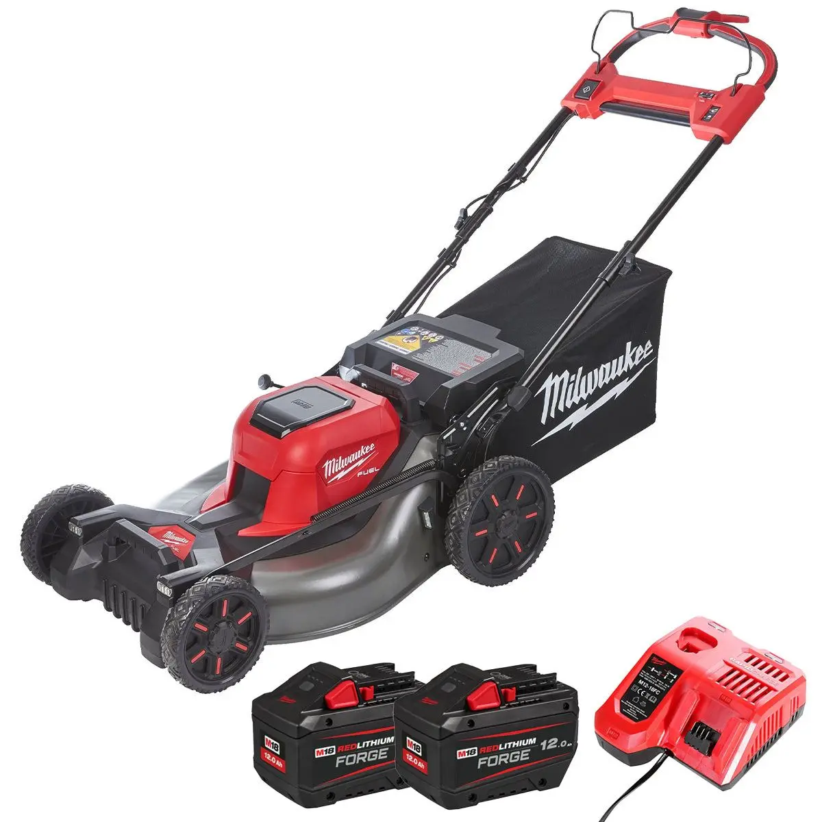 Milwaukee M18f2lm53 36V Fuel Brushless 53Cm Self Propelled Lawn Mower With 2 X 12.0Ah Battery & Charger 1