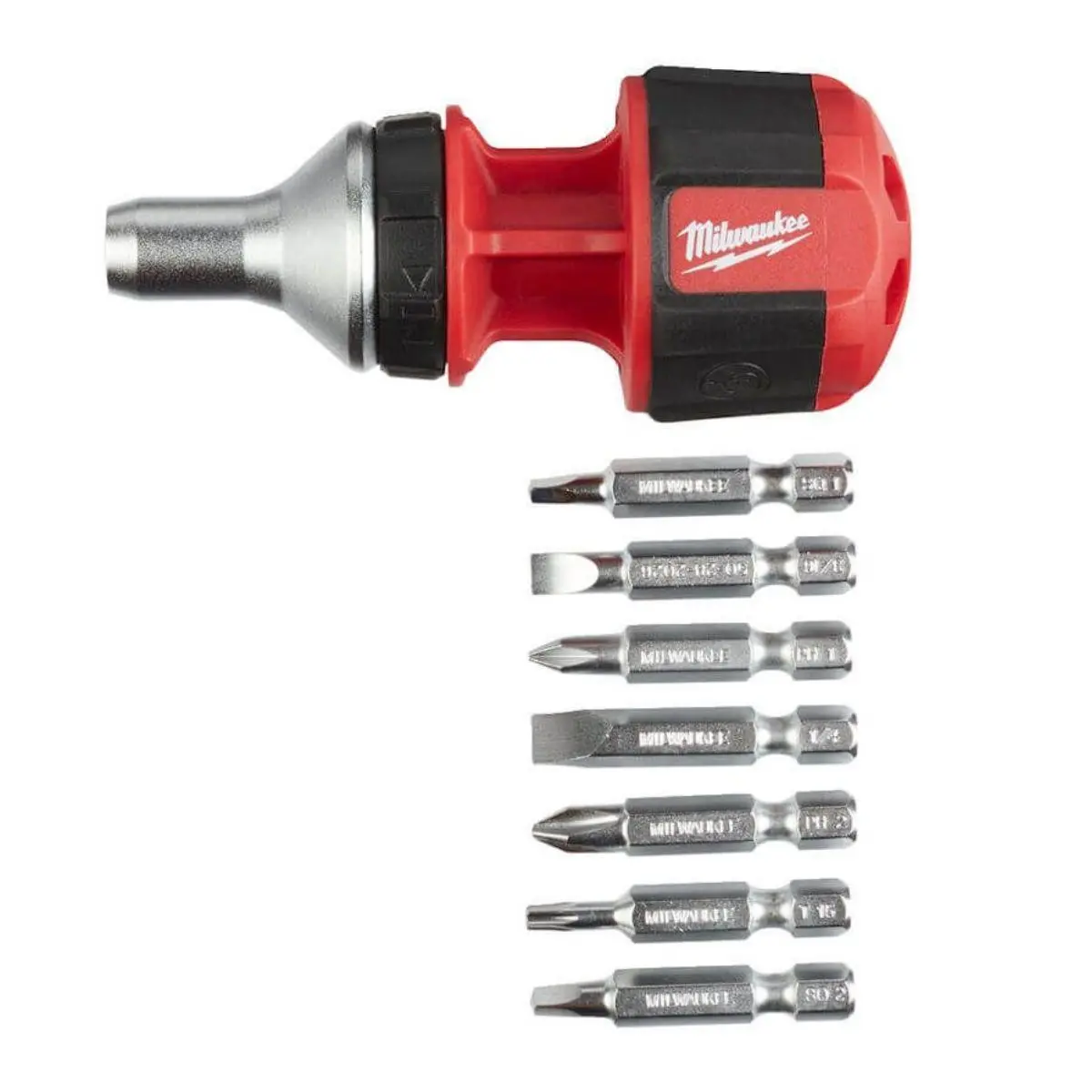 Milwaukee 8 In 1 Compact Ratcheting Multi-Bit Screwdriver 4932471868 1