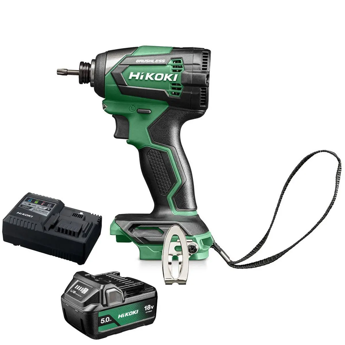 Hikoki Wh18dew2z 18V Brushless Impact Driver With 1 X 5.0Ah Battery & Charger 1