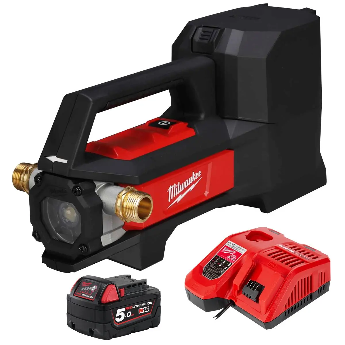 Milwaukee M18btp-0 18V Compact Transfer Pump With 1 X 5.0Ah Battery & Charger 1