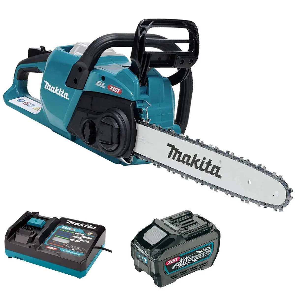 Makita Uc022gz 40V Max Xgt Brushless 35Cm Chainsaw With 1 X 5.0Ah Battery & Charger 1