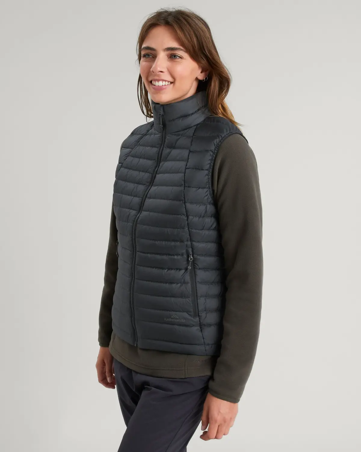 Women's Heli R Down Vest - Black Stingray 1
