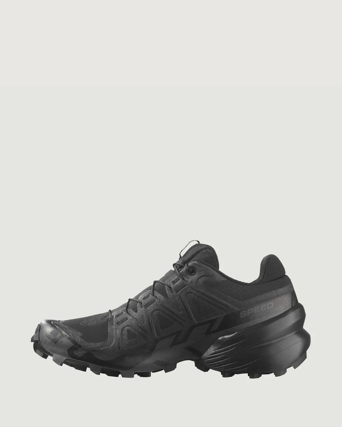 Men's Salomon Speedcross 6 Trail Running Shoes - Black/Black/Phantom 1