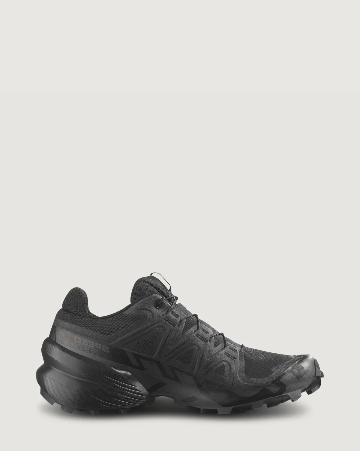 Women's Salomon Speedcross 6 Trail Running Shoes - Black/Black/Phantom 1
