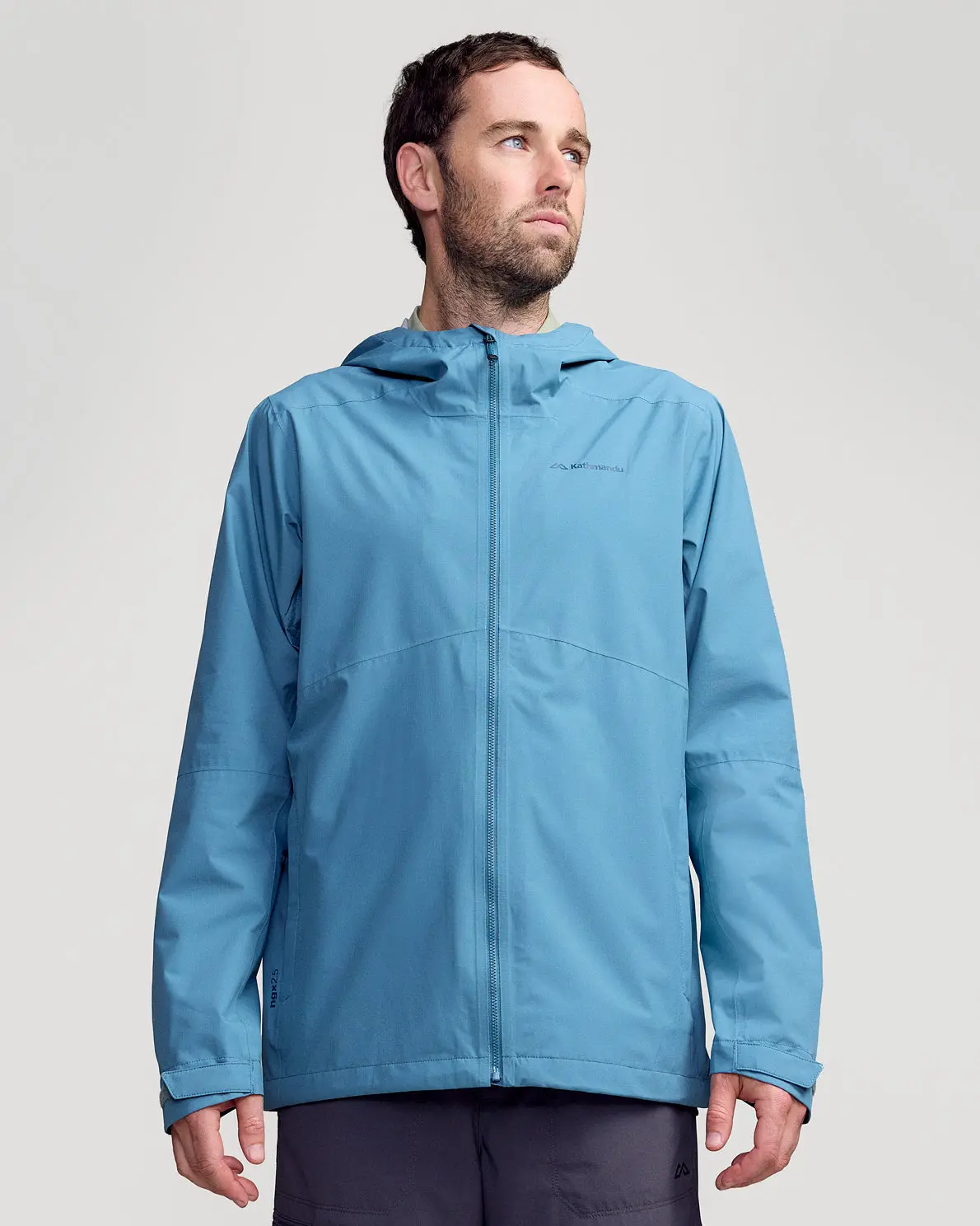 Trailhead Stretch 2.5L Mns Rain Jacket - Washed Blue 1
