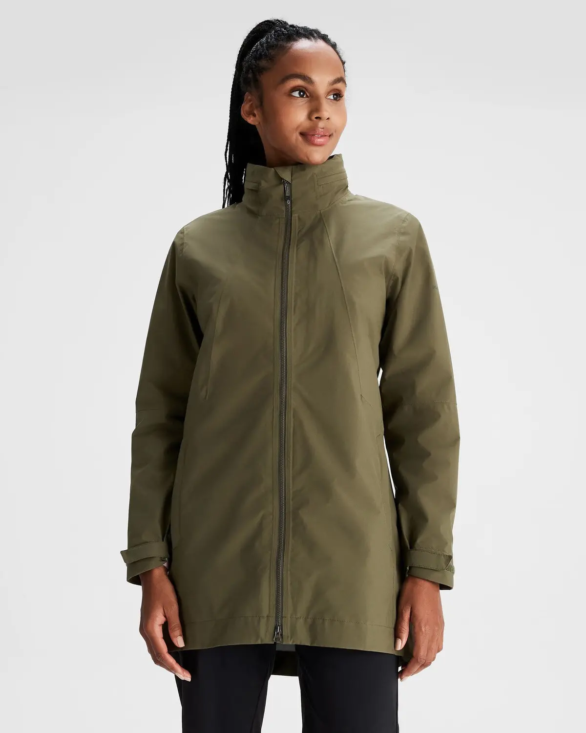 Women's Trailhead Stretch 2.5-Layer Rain Parka - Light Moss 1