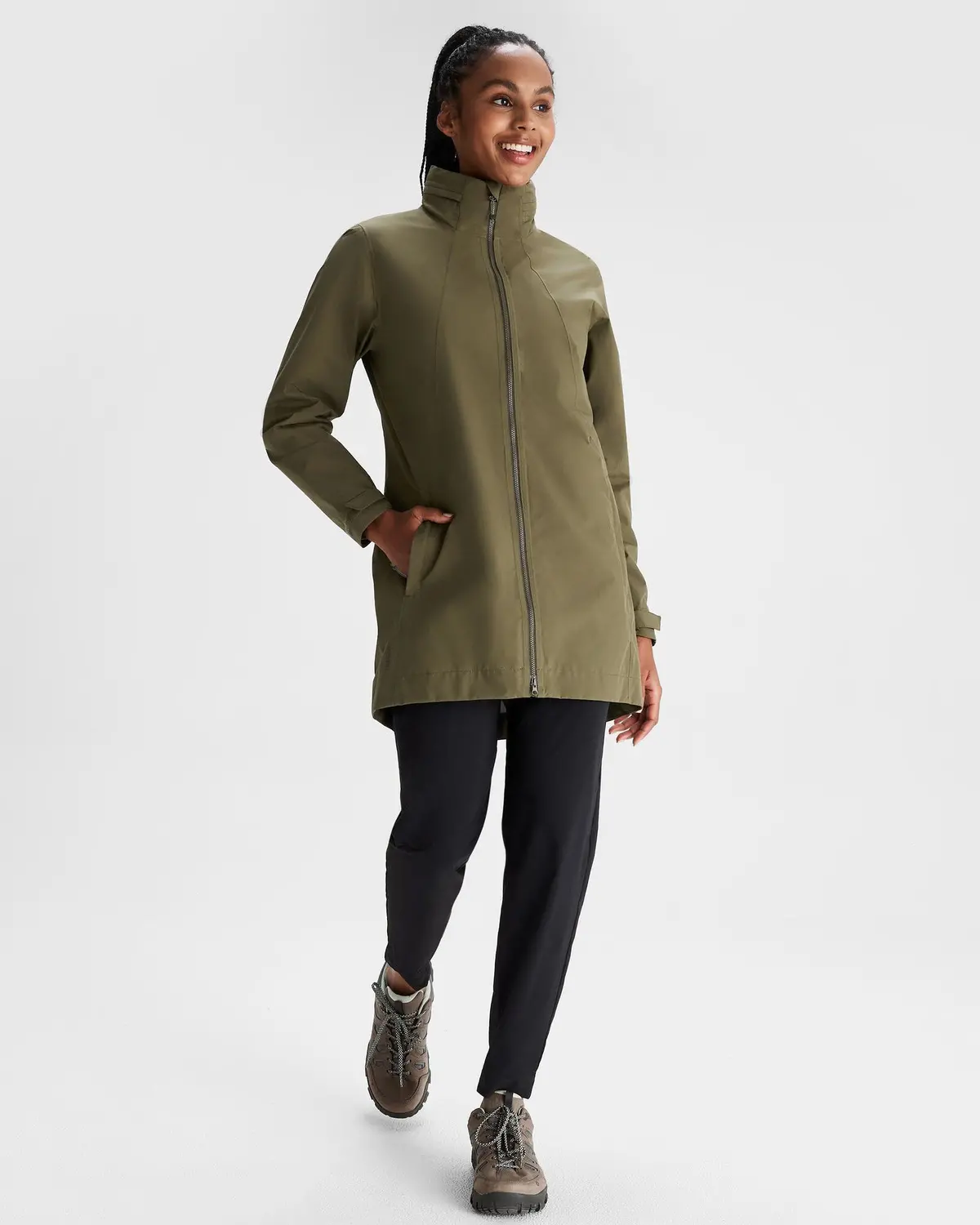 Women's Trailhead Stretch 2.5-Layer Rain Parka - Light Moss 2