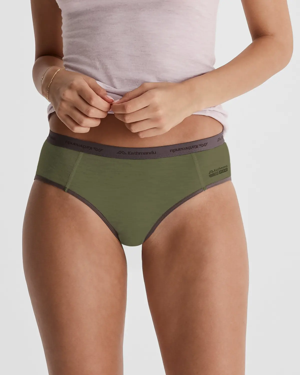 Women's K-Merino 125 Briefs - Light Moss 1