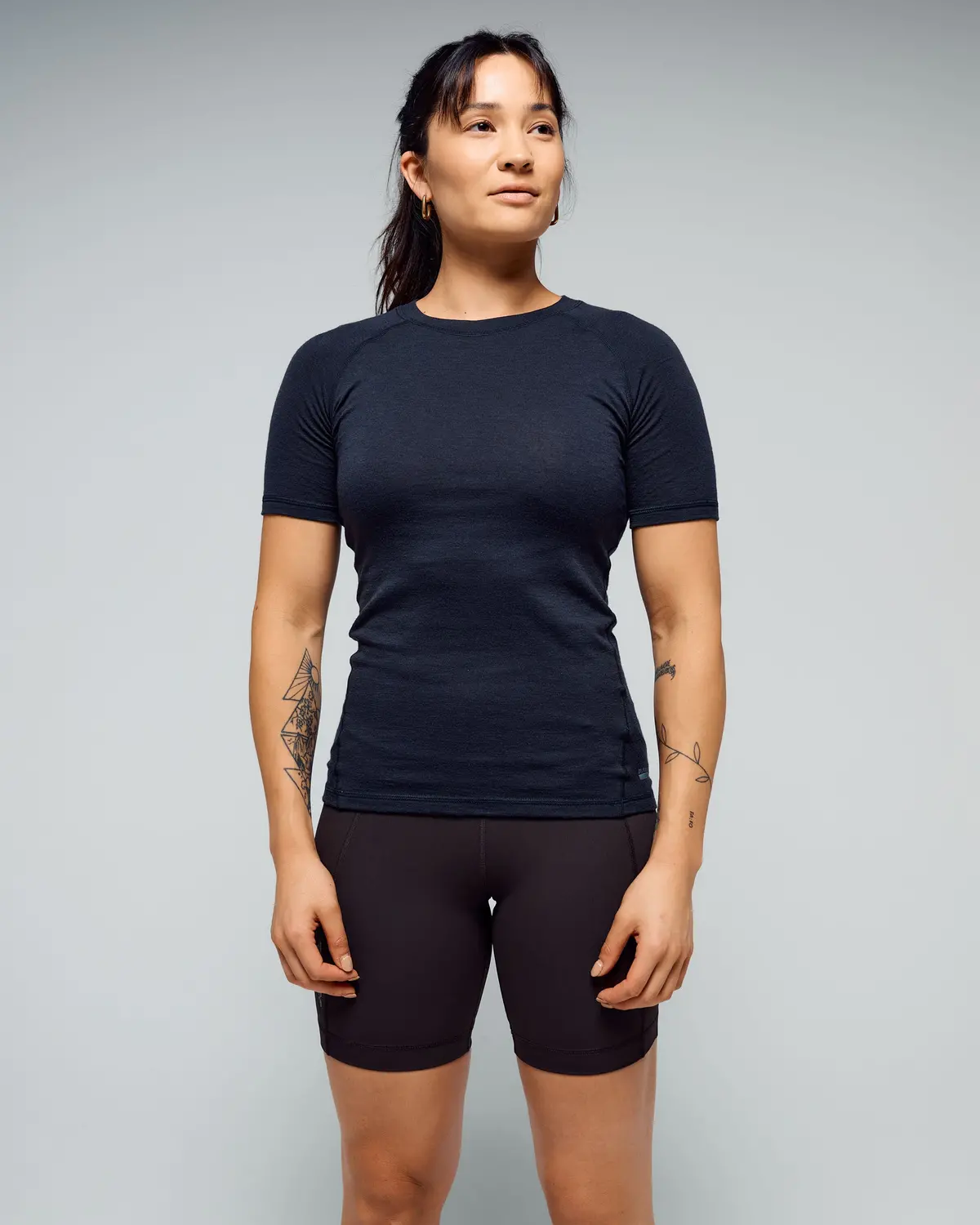 Women's K-Merino 125 Baselayer T-Shirt - Black Stingray 1