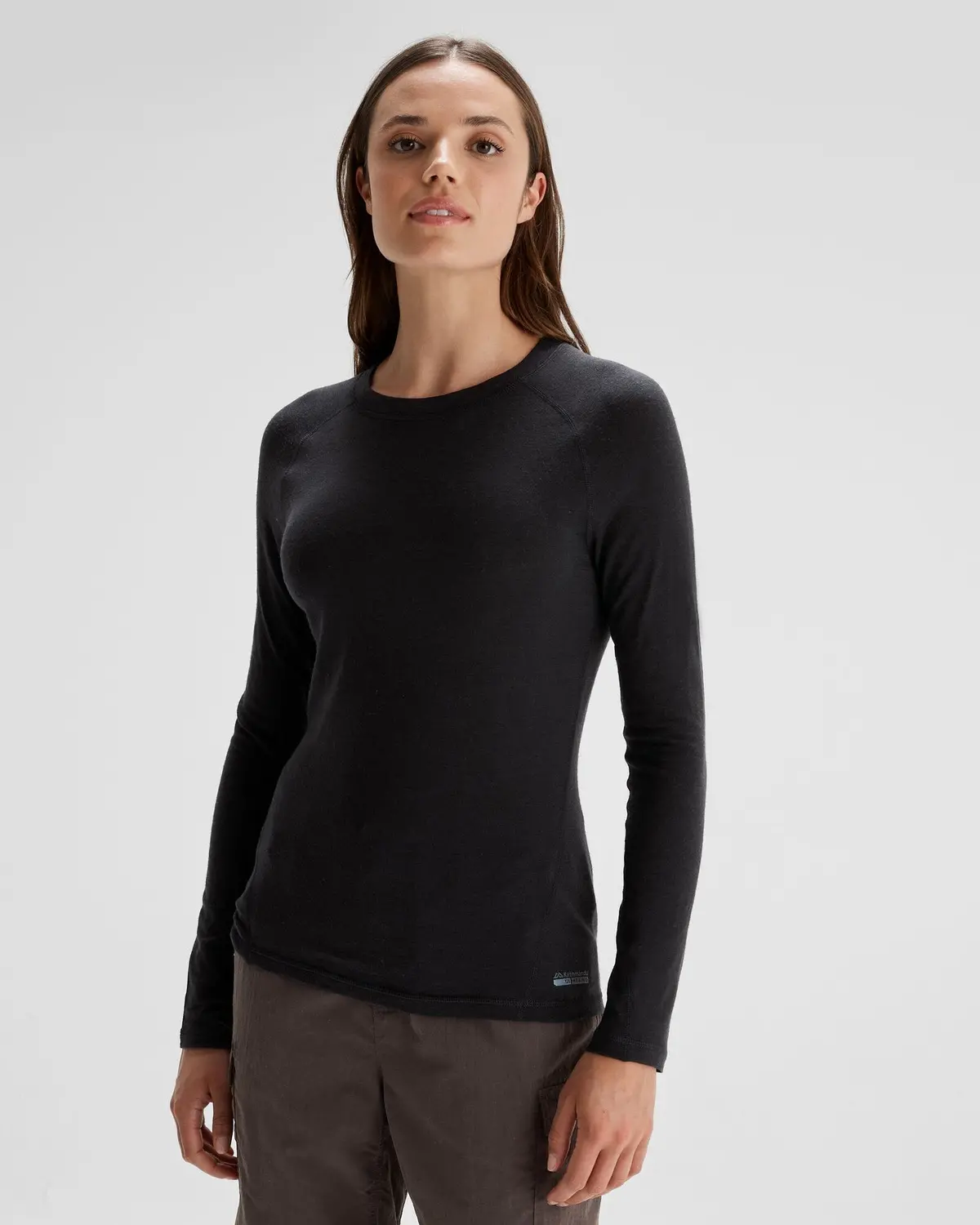 Women's K-Merino 125 Baselayer Top - Black Stingray 1