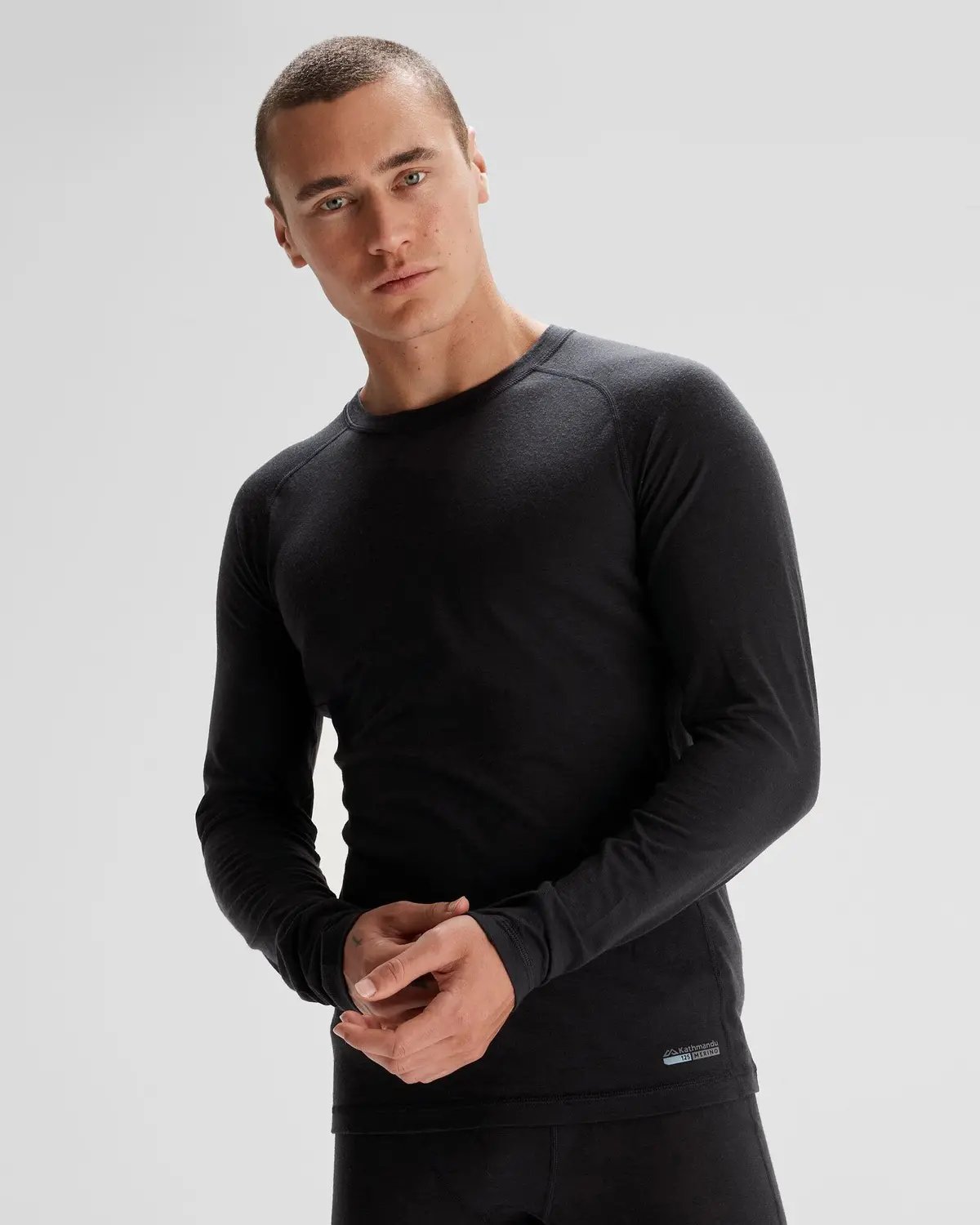 Men's K-Merino 125 Baselayer Top - Black Stingray 3