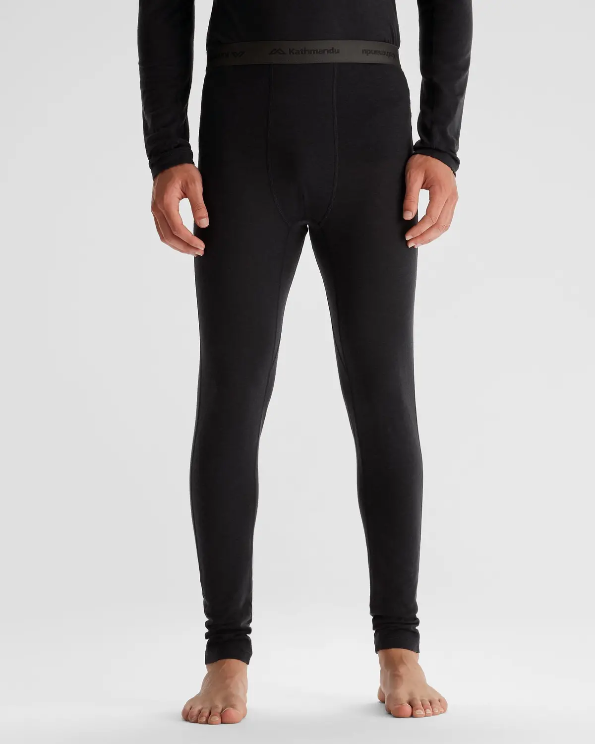 Men's K-Merino 125 Baselayer Long Johns - Black Stingray 1