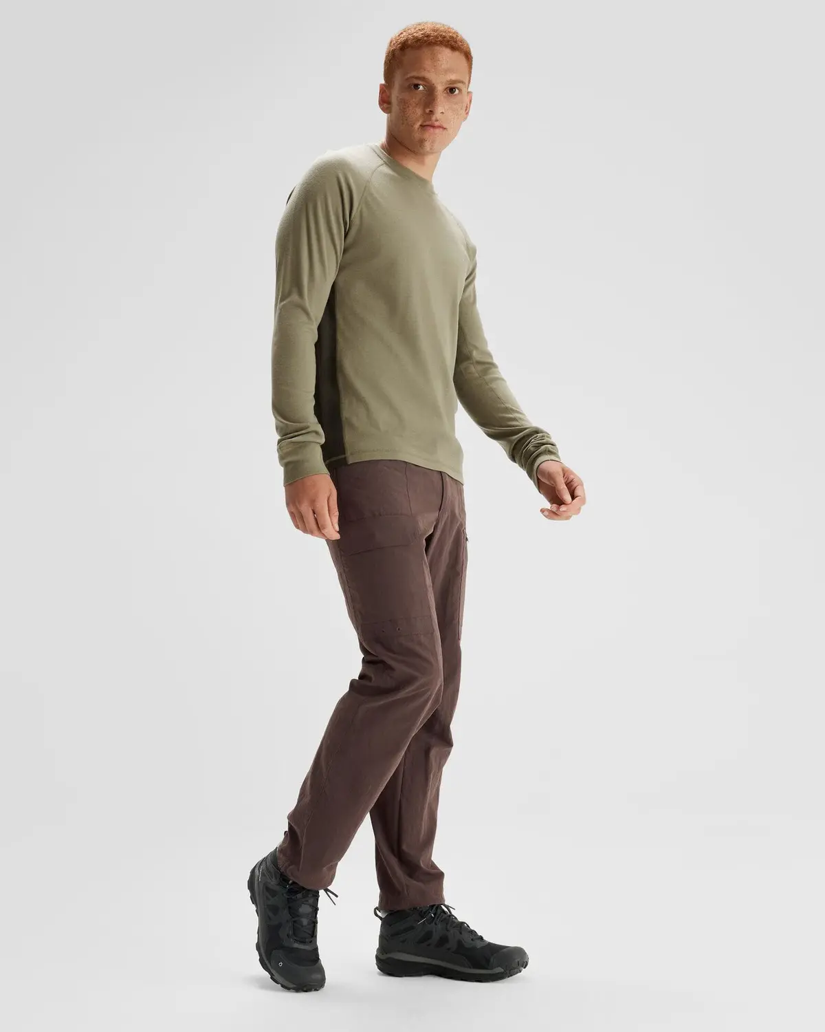 Men's K-Merino 250 Long Sleeve Top  - Beech/Dark Moss 2