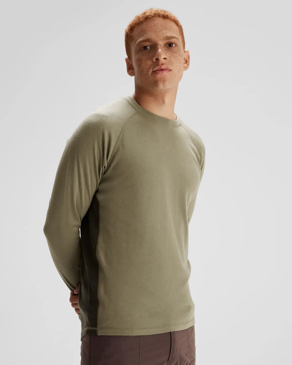 Men's K-Merino 250 Long Sleeve Top  - Beech/Dark Moss 3
