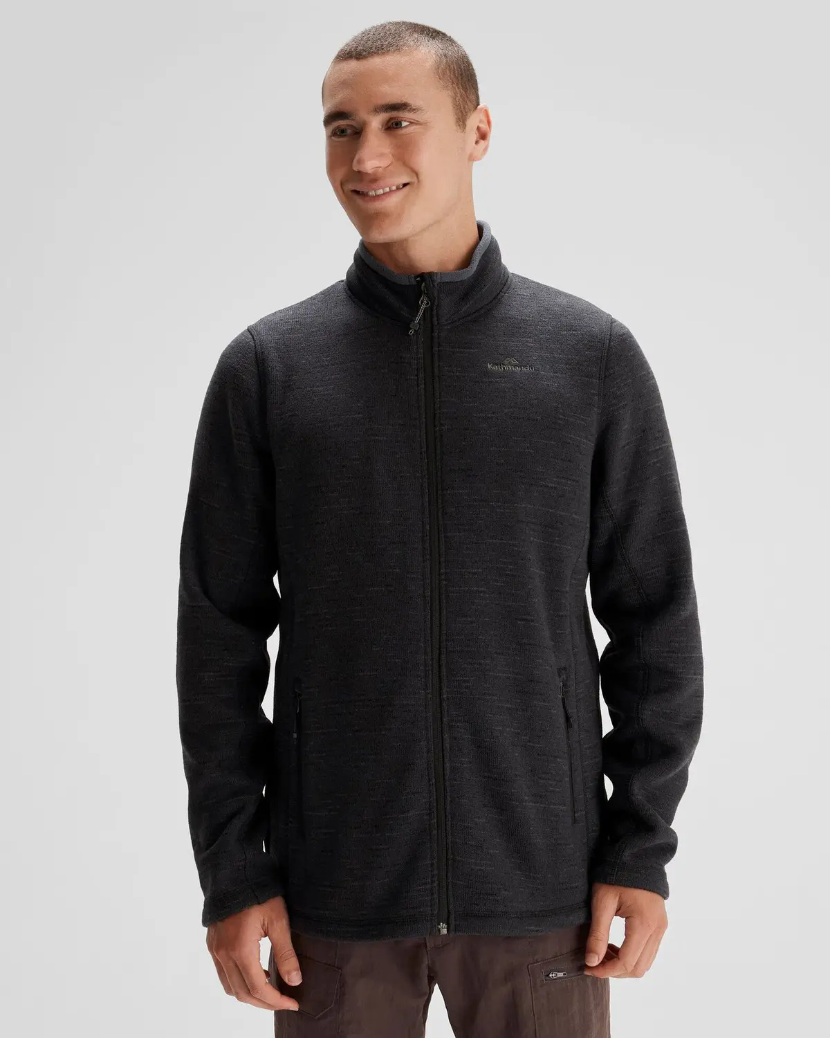Men's Aikman Fleece Jacket - Black Marle 1