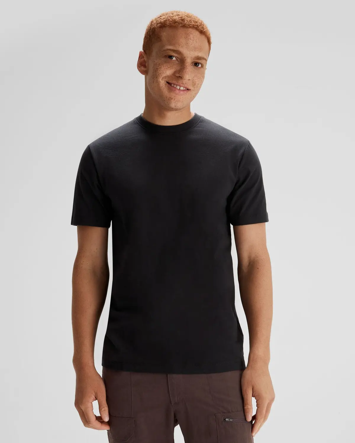 Men's Solid Organic Cotton T-Shirt - Black Stingray 1