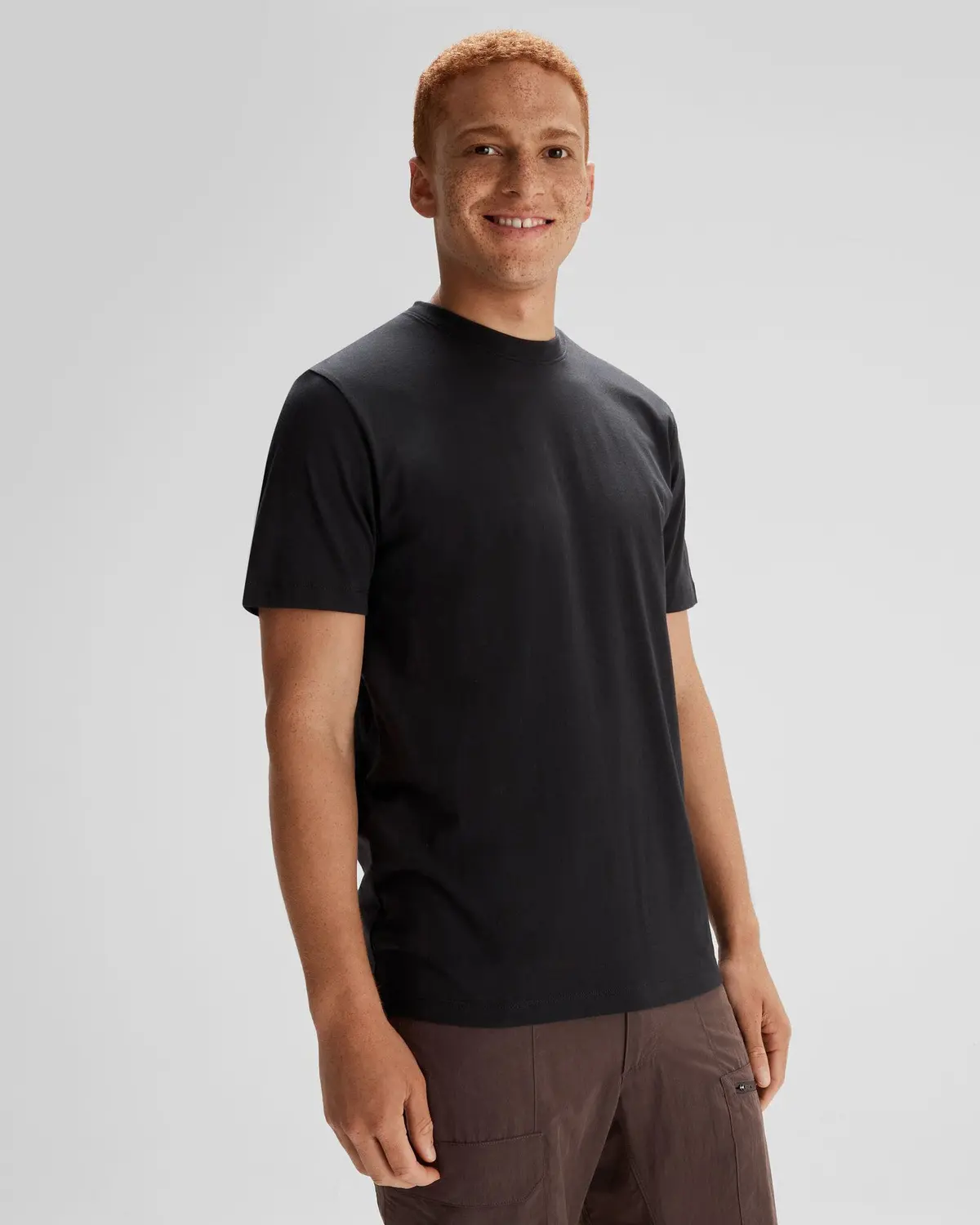 Men's Solid Organic Cotton T-Shirt - Black Stingray 3