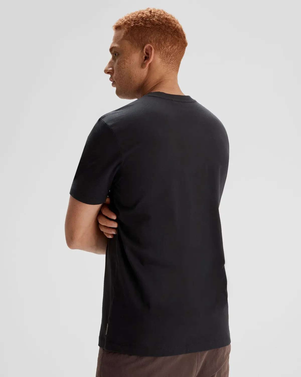 Men's Solid Organic Cotton T-Shirt - Black Stingray 4