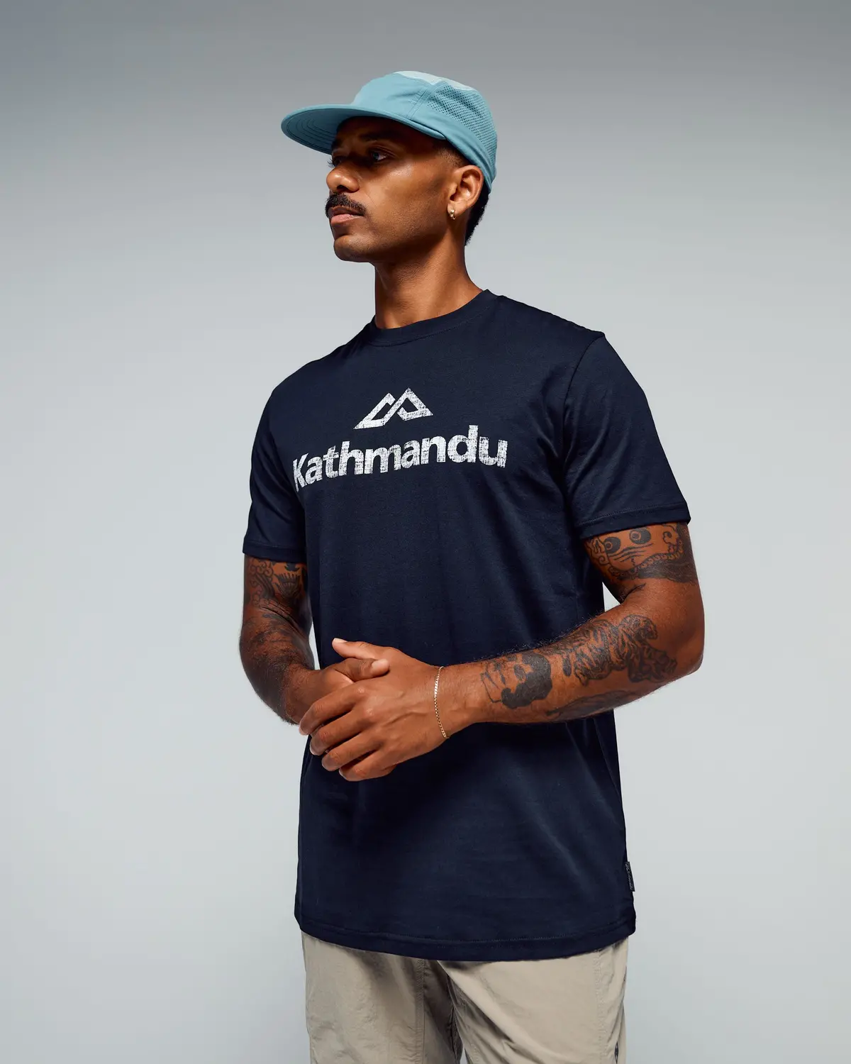Men's Logo Organic Cotton T-Shirt - Black Stingray 1