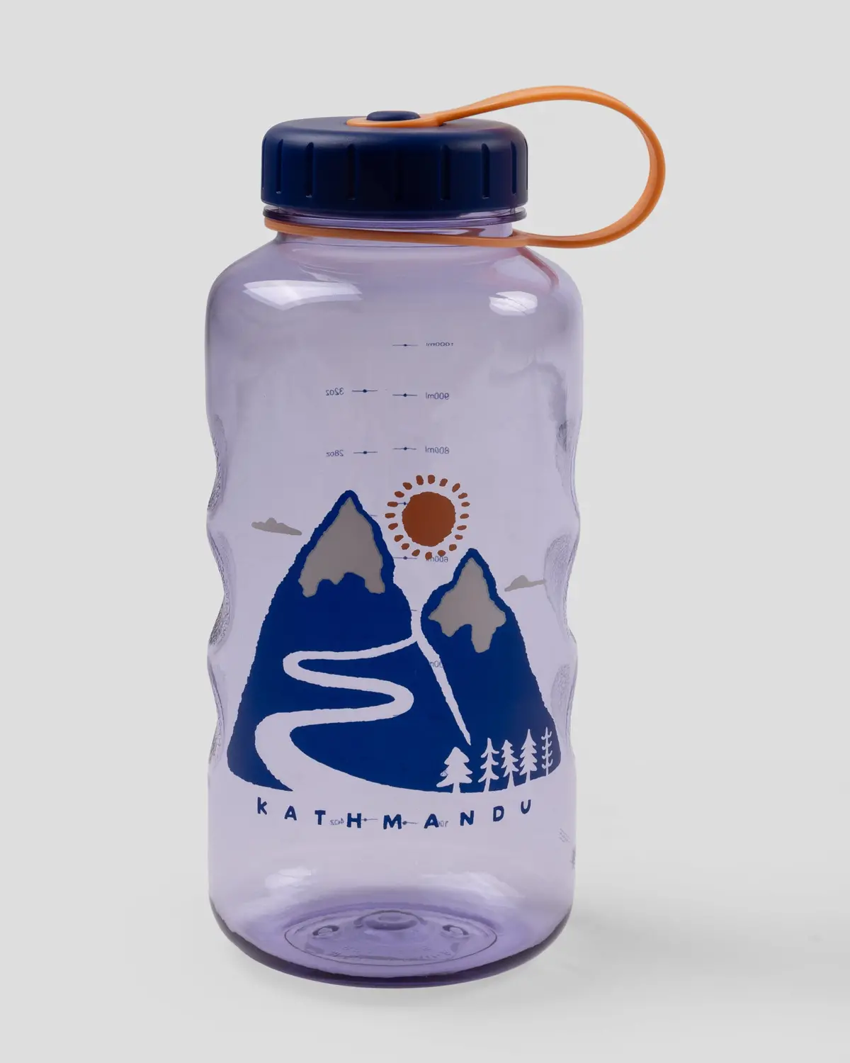 Tritan Wide Mouth 1L Water Bottle - Bright Lilac Mountain Scape 1