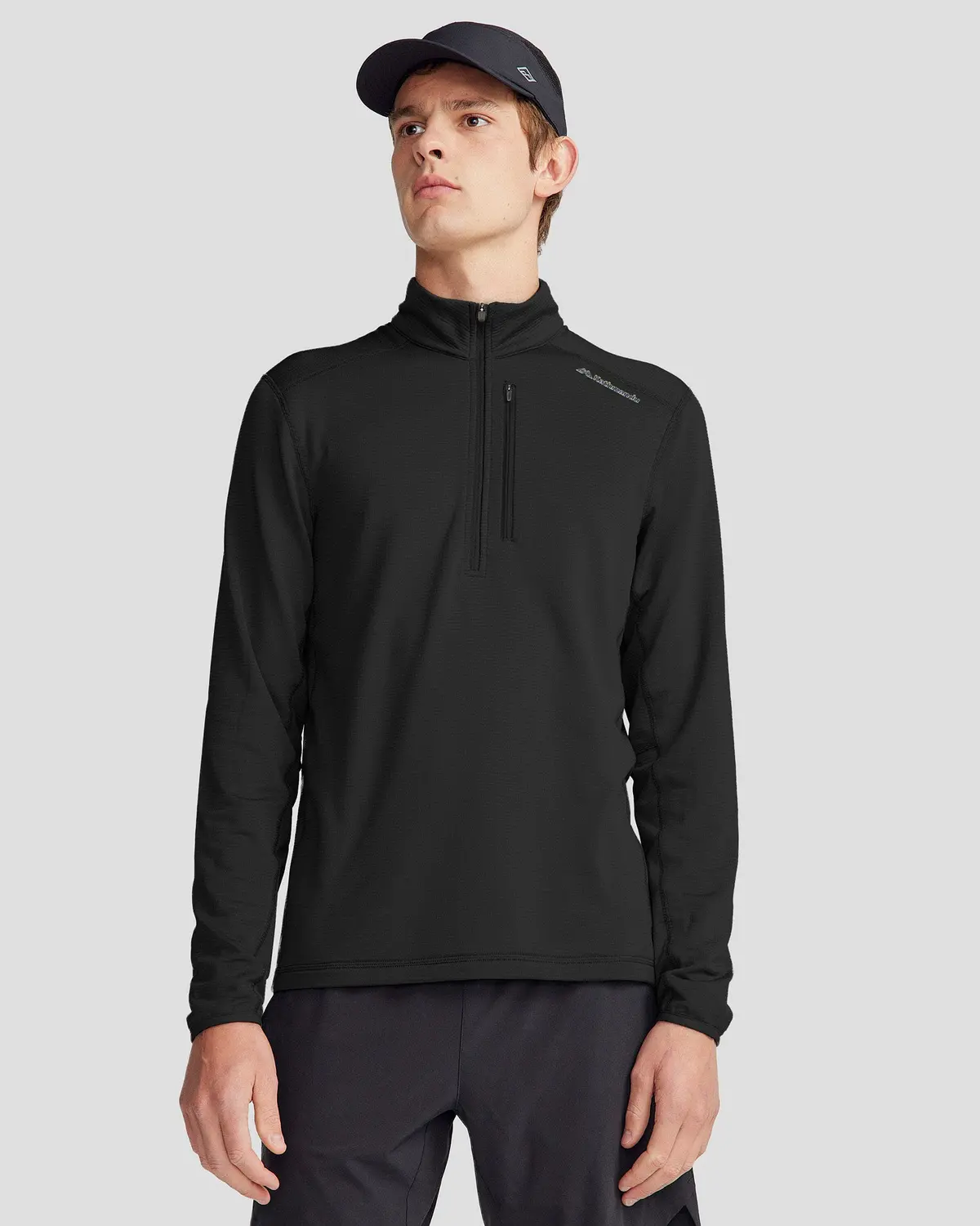 Men's Seeker Fleece ¼ Zip Pullover - Black Stingray 1