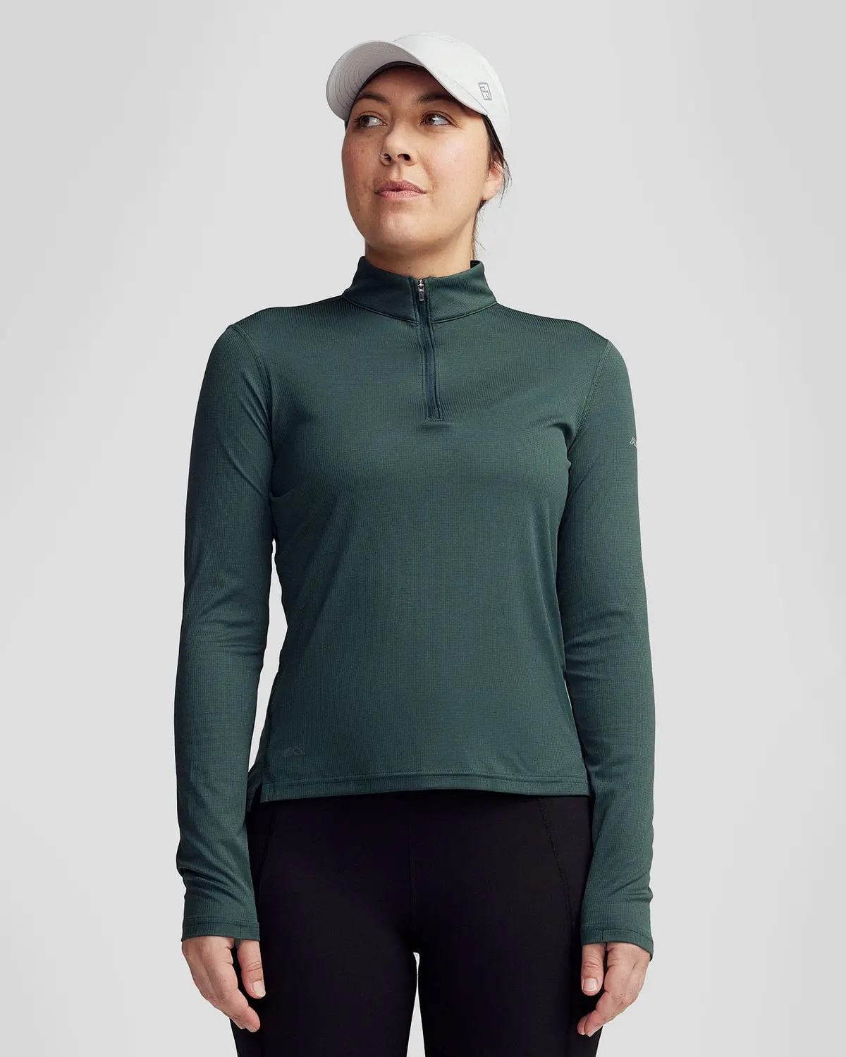 Women's Seeker Quarter Zip Top - Deep Forest 1