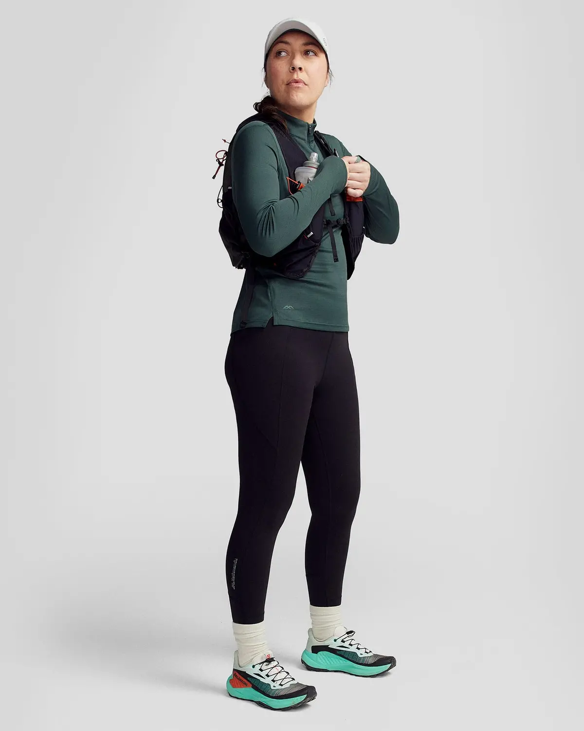 Women's Seeker Quarter Zip Top - Deep Forest 2