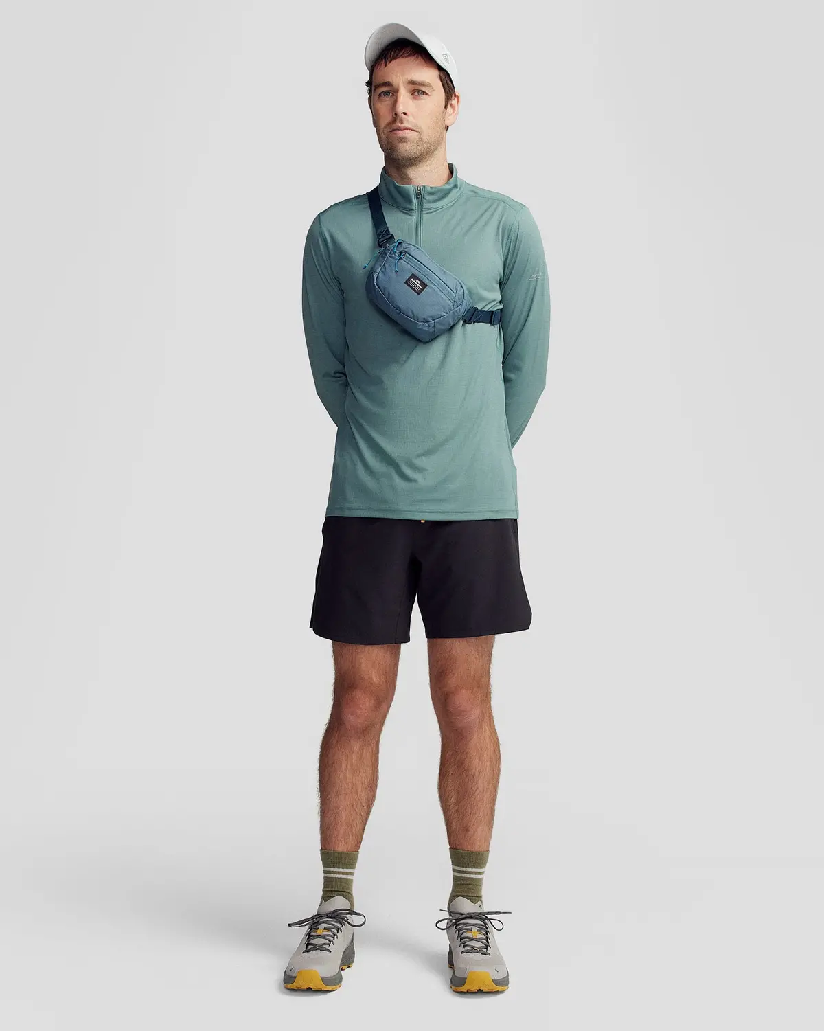 Men's Seeker Quarter Zip Top - Light Forest 3