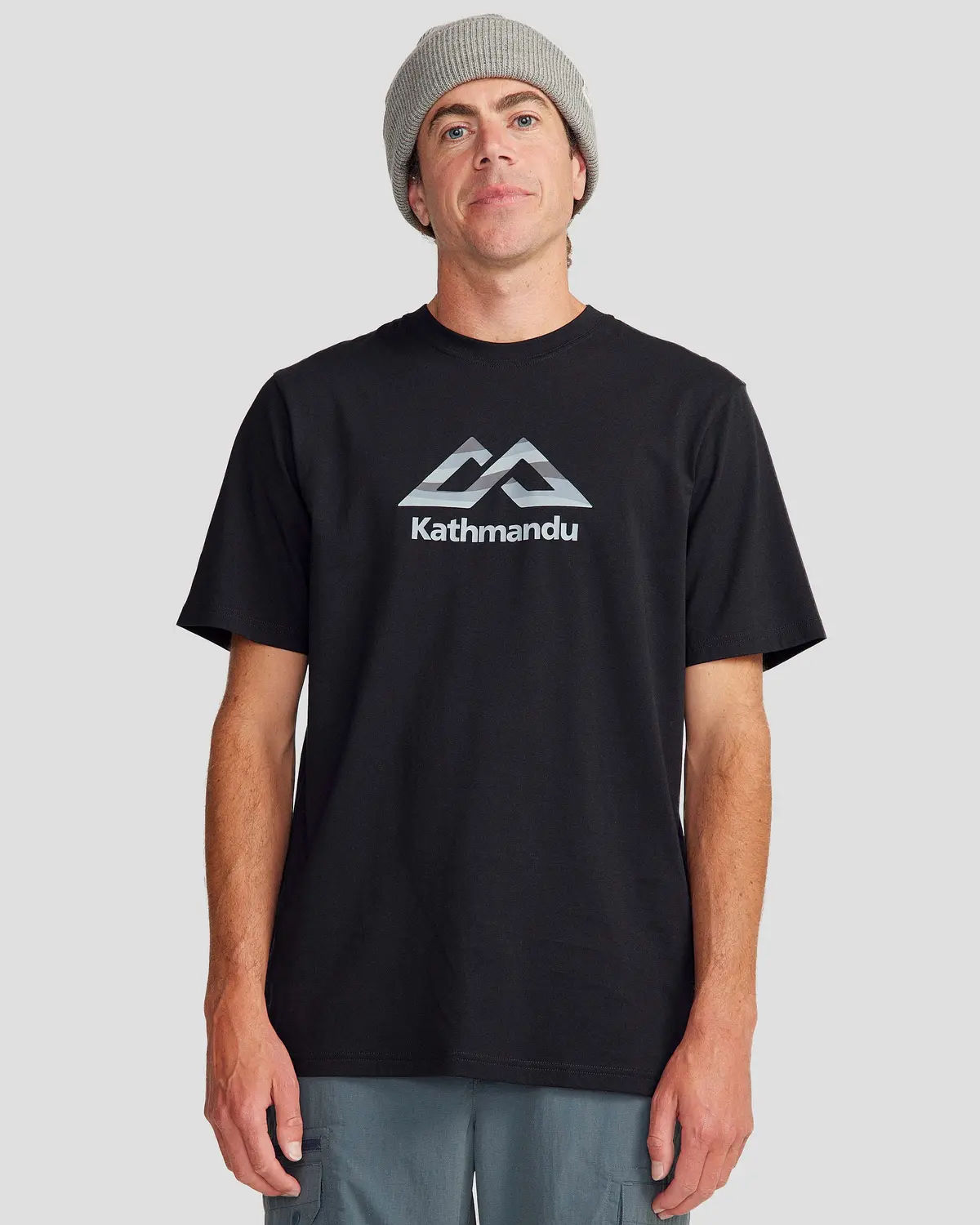 Men's Logo Fill Organic T-Shirt - Black Stingray 1