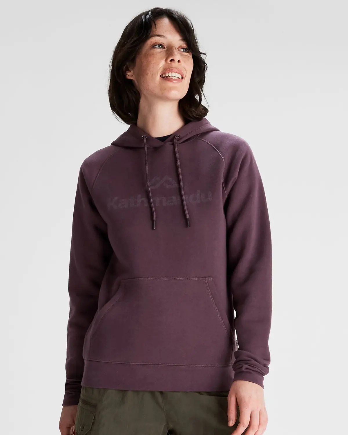 Women's Kathmandu Logo Hoodie - Jam 1