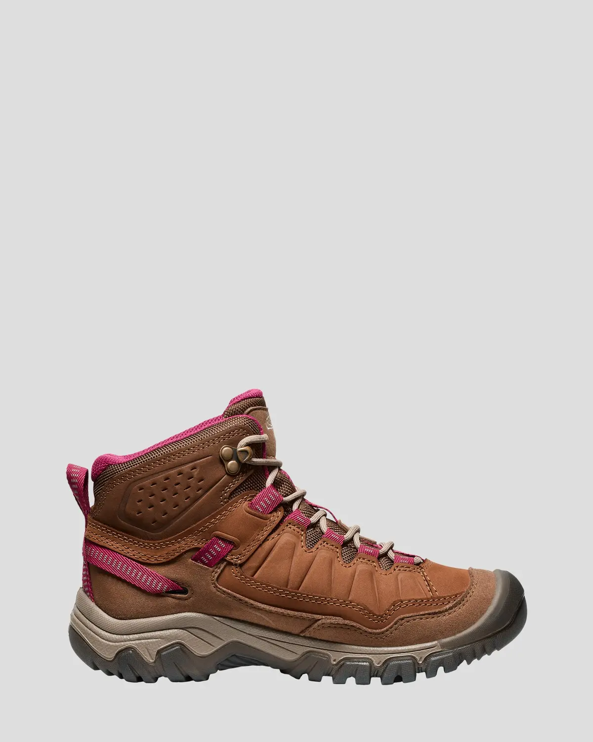 Women's Keen Targhee Iv Mid Waterproof Boots - Bison/Beaujolais 3