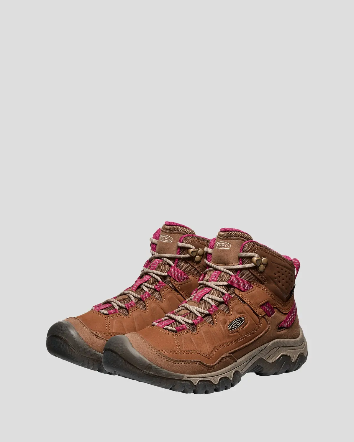 Women's Keen Targhee Iv Mid Waterproof Boots - Bison/Beaujolais 4