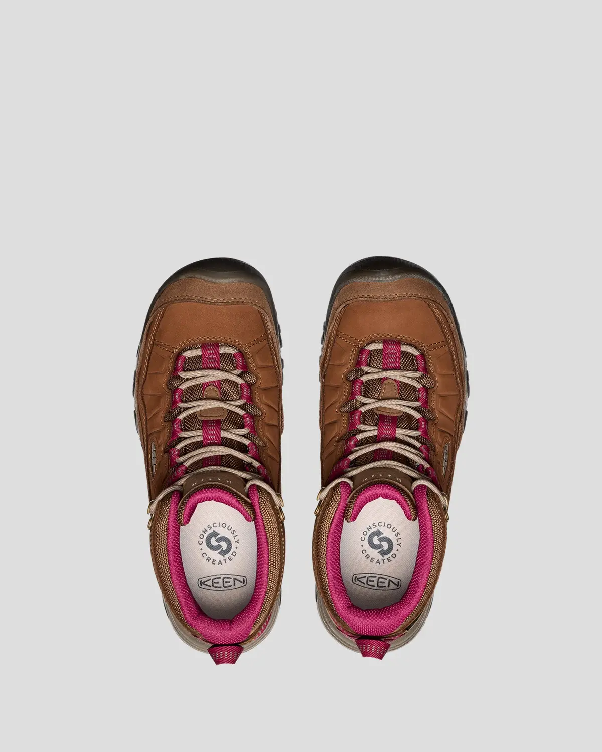 Women's Keen Targhee Iv Mid Waterproof Boots - Bison/Beaujolais 5