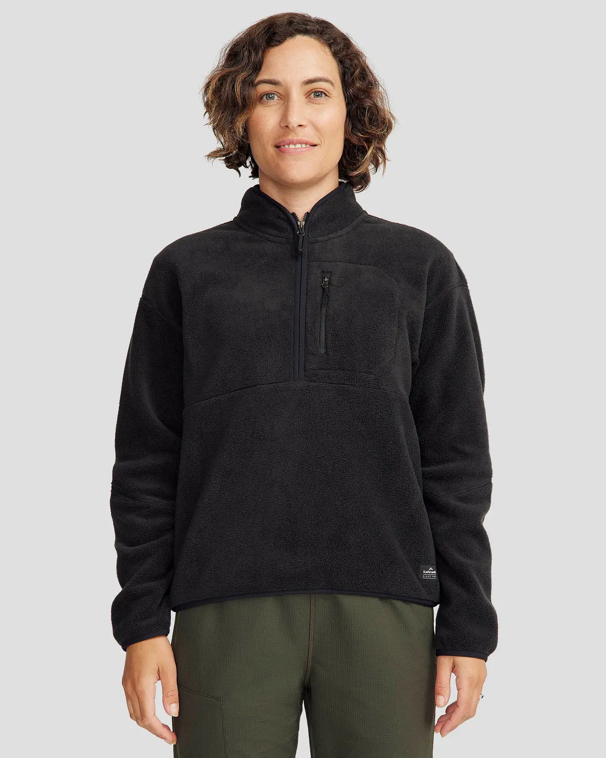 Women's Trailhead Fleece 1/4 Zip Pullover - Black Stingray 1
