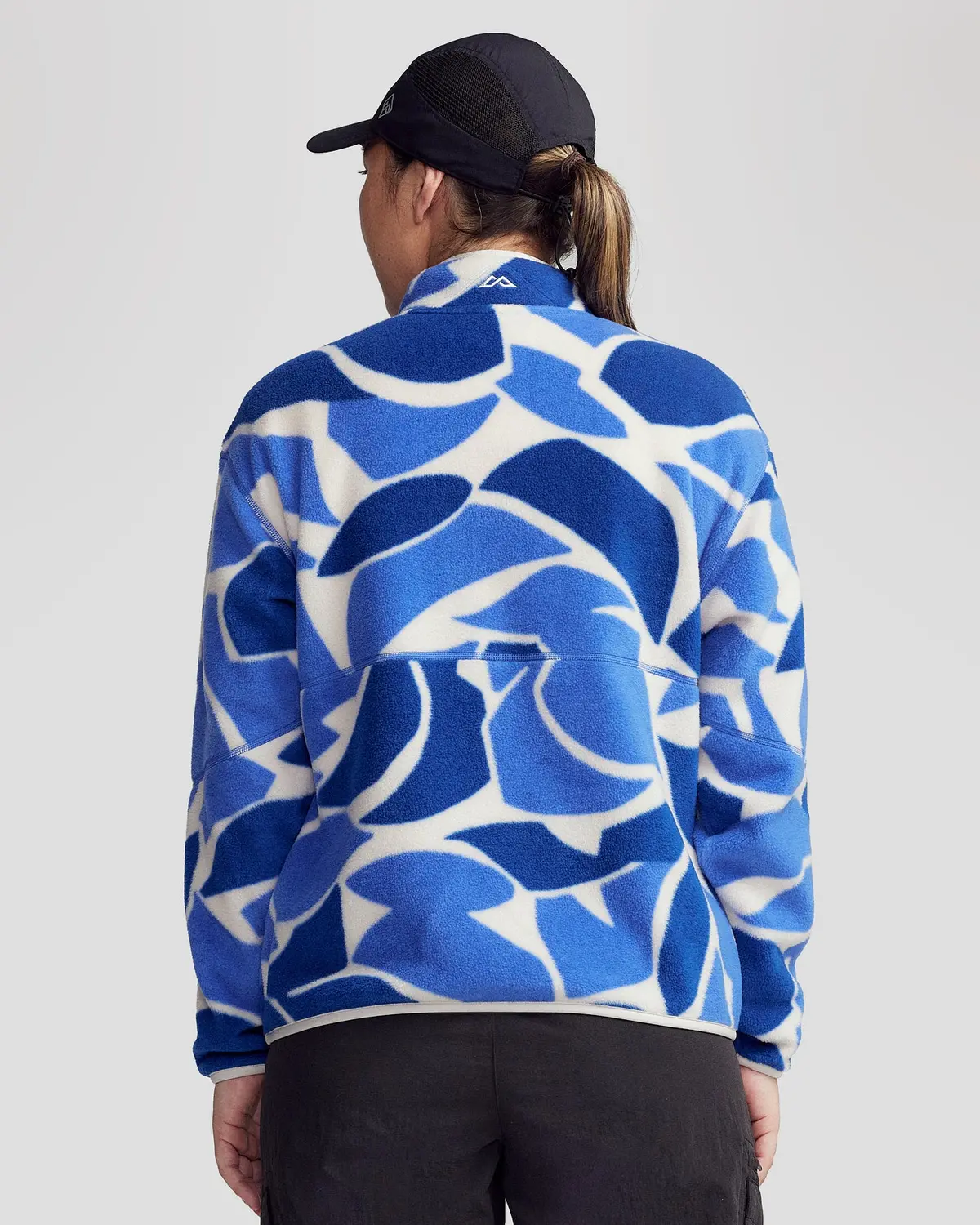 Wmns Trailhead Fleece 1/4 Zip Pullover - Dark Peri Forest Floor Print 3