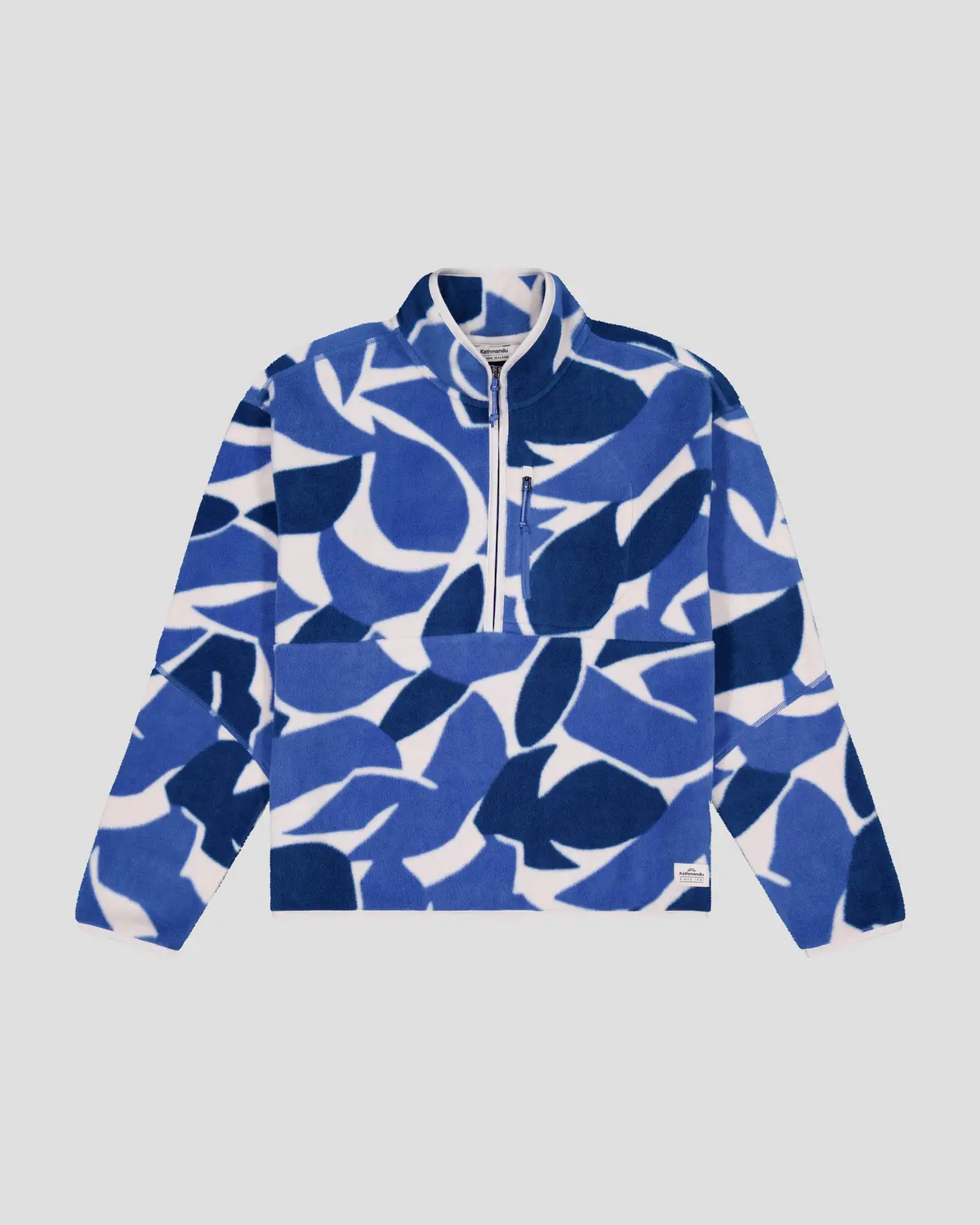 Wmns Trailhead Fleece 1/4 Zip Pullover - Dark Peri Forest Floor Print 5