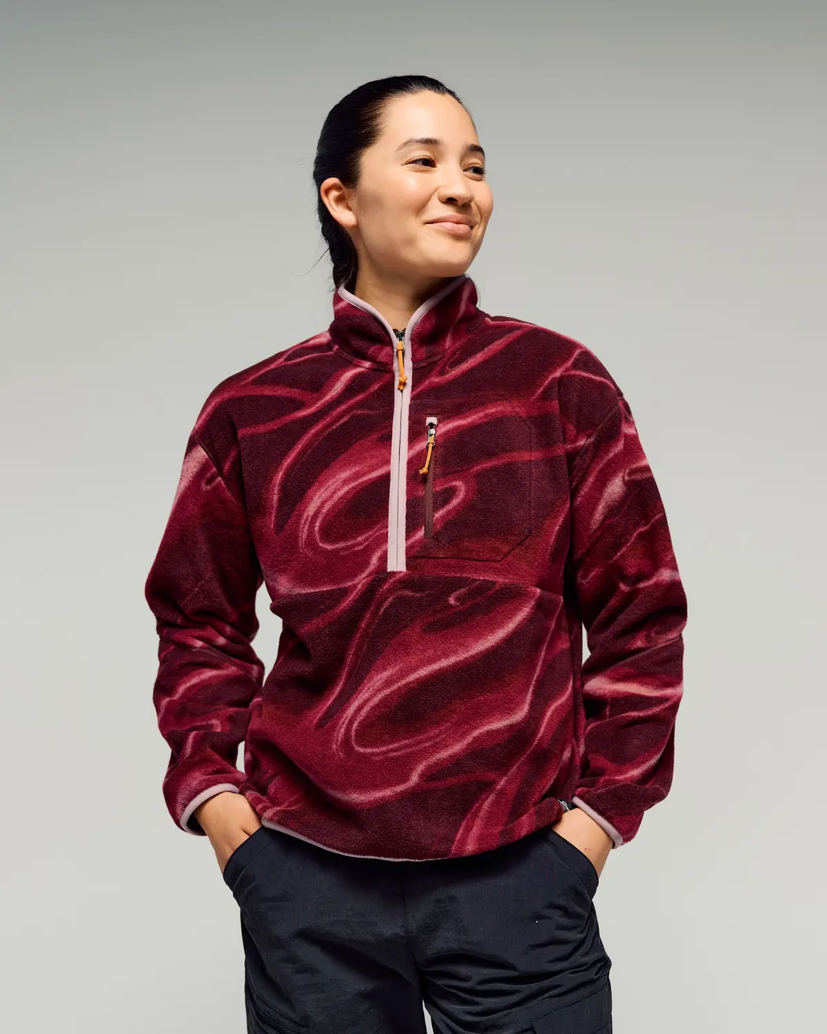 Women's Trailhead Fleece 1/4 Zip Pullover - Mulberry Braided River 1