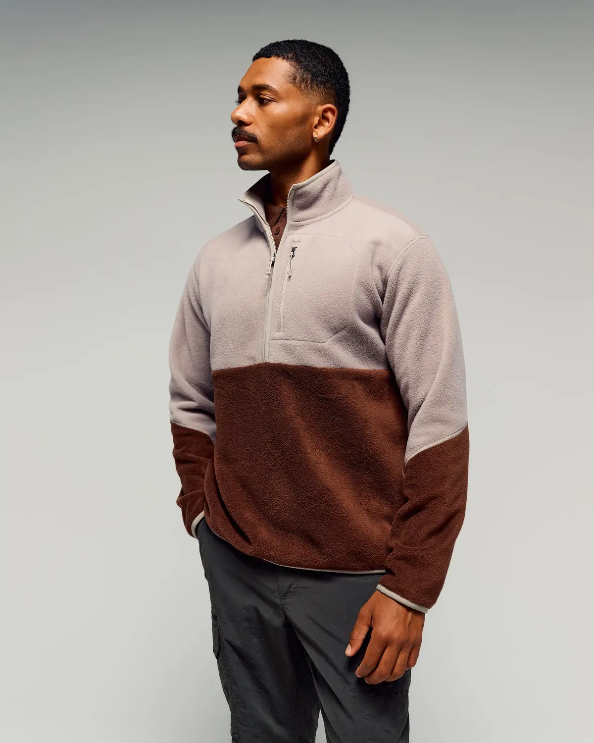 Men's Trailhead Fleece 1/4 Zip Pullover - Hike/Cocoa 1