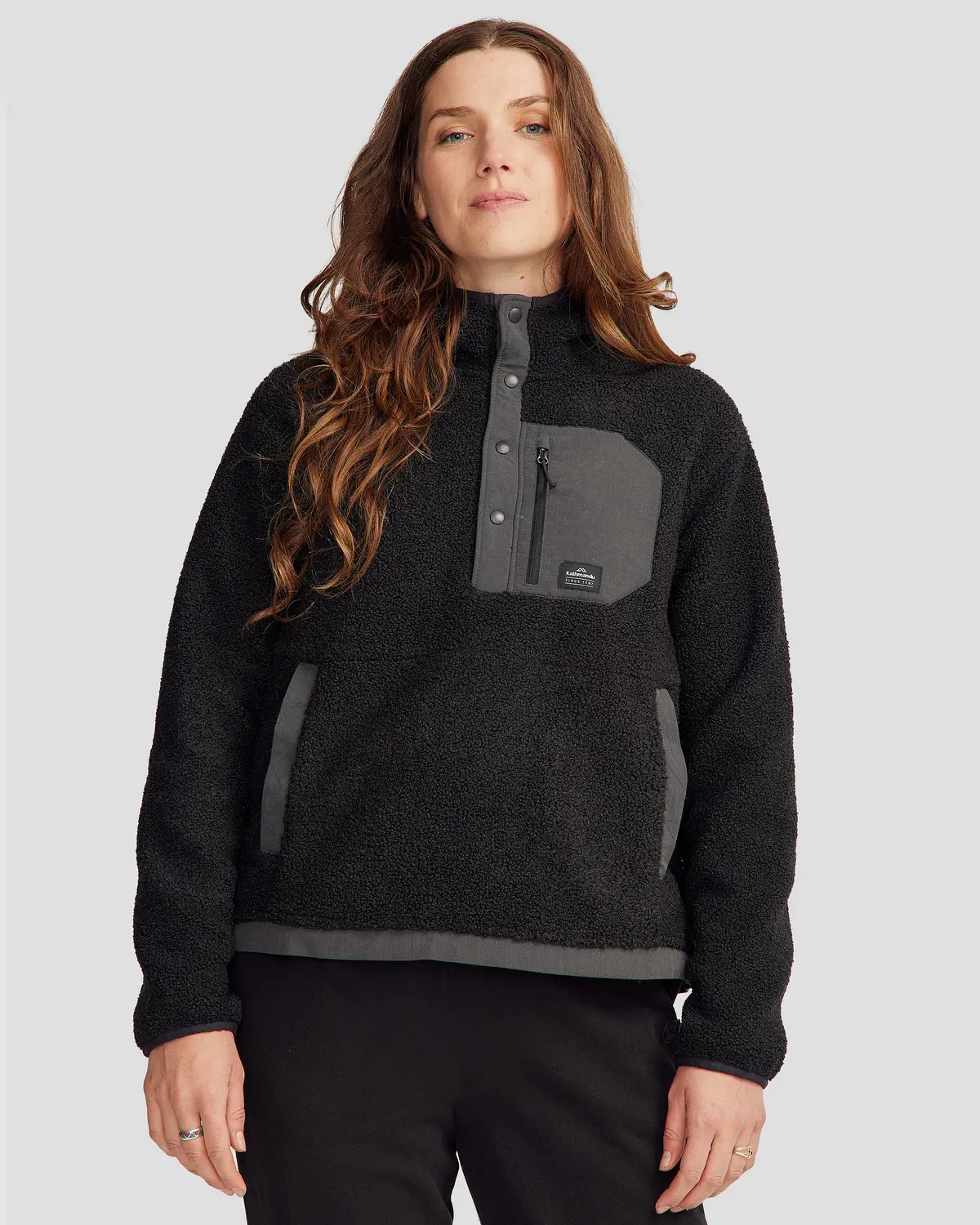 Women's Co-Z High Pile Hooded Pullover V2 - Black Stingray 1