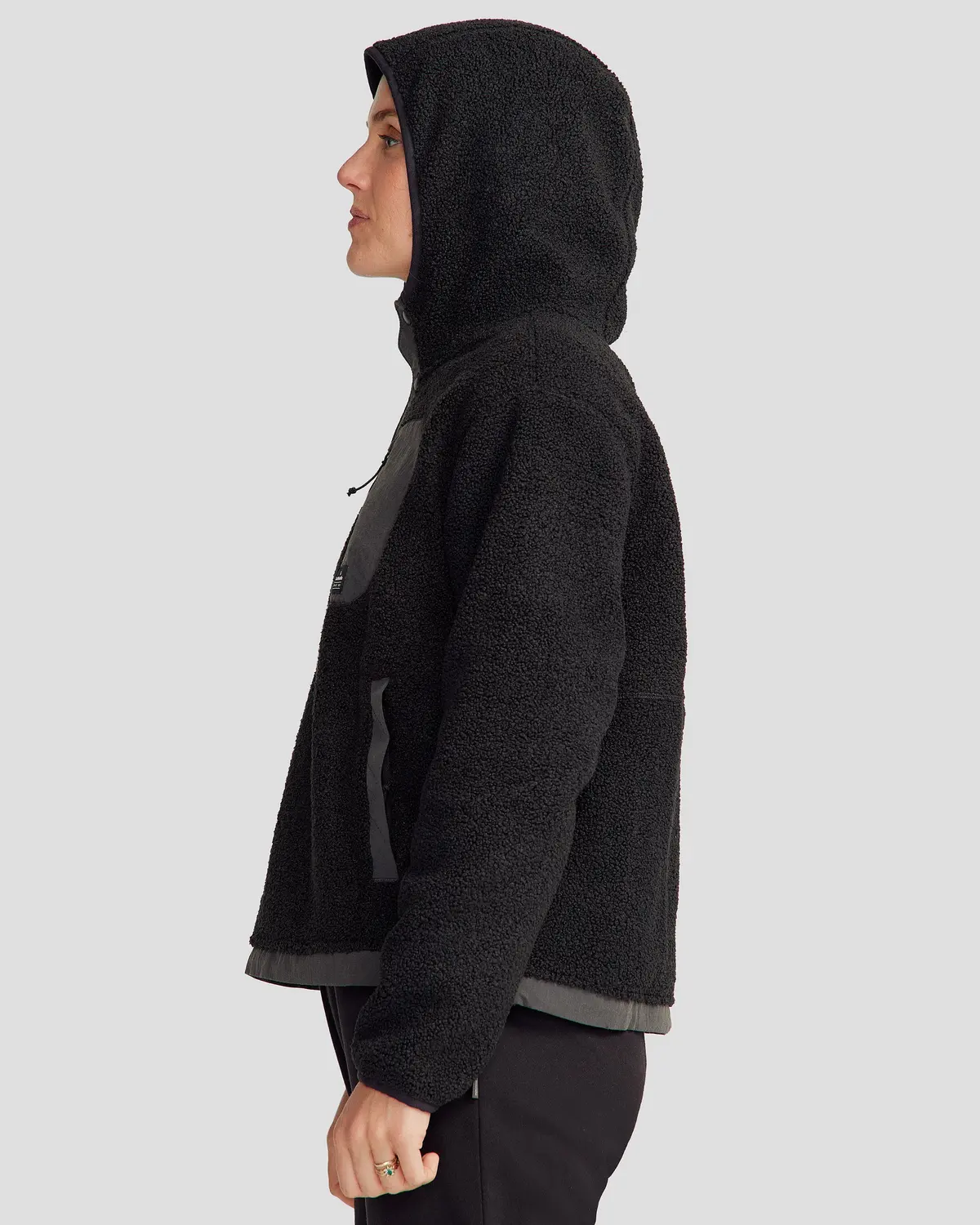 Women's Co-Z High Pile Hooded Pullover V2 - Black Stingray 3