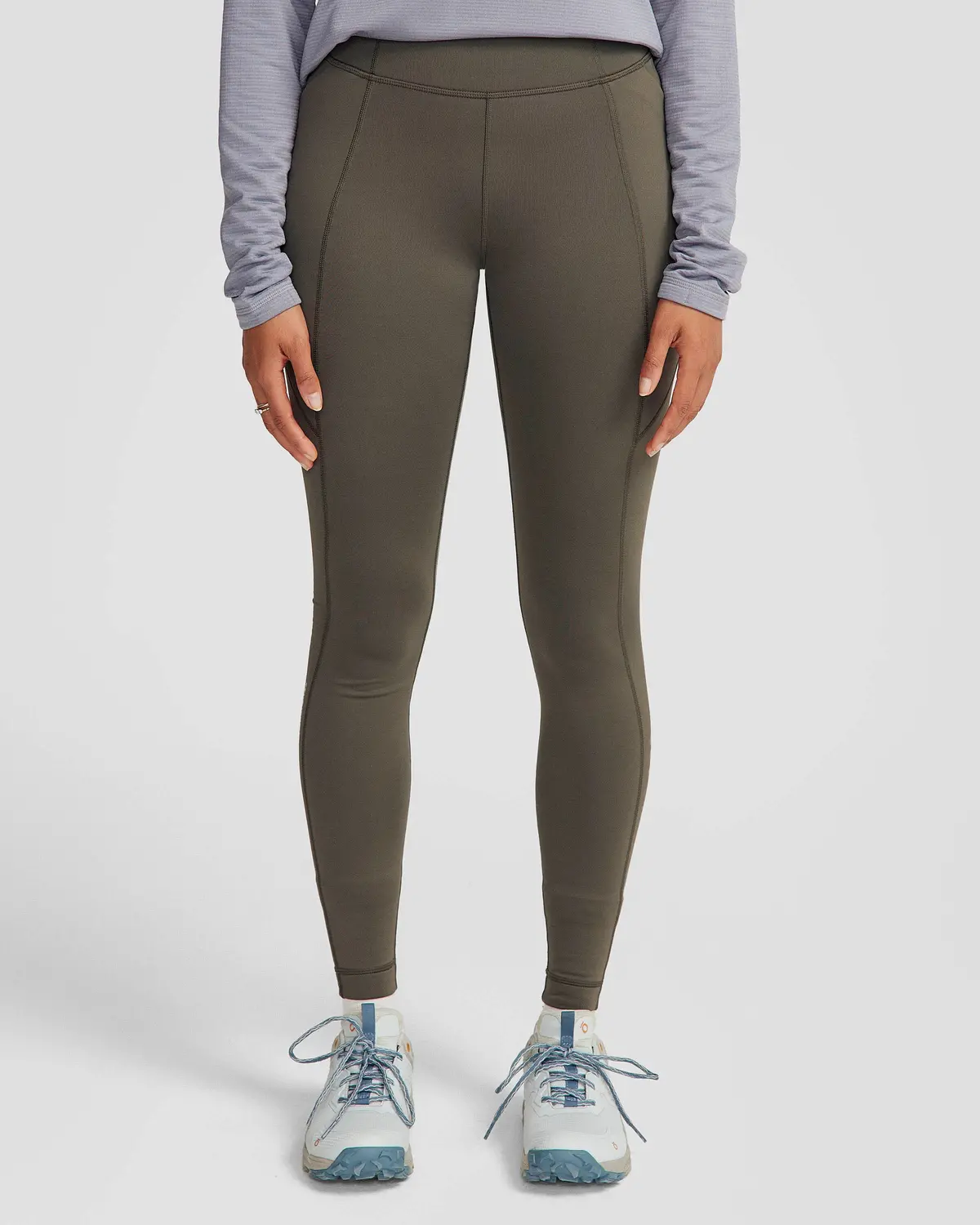 Women's Seeker Winter Leggings - Dark Moss 1