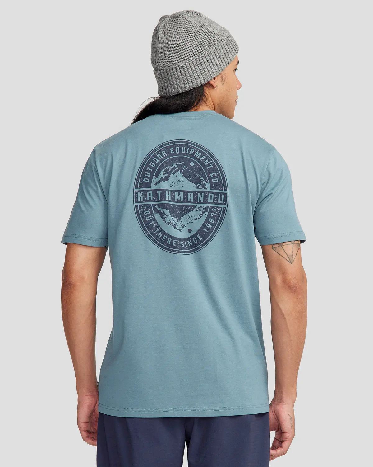 Men's Outdoor Equipment Co Organic Cotton T-Shirt - Washed Blue 3